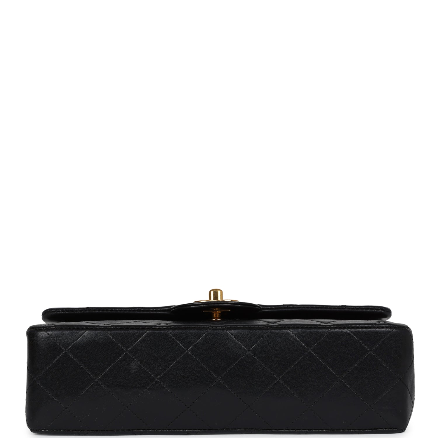 Chanel Vintage Small Classic Double Flap Black Lambskin Gold Hardware