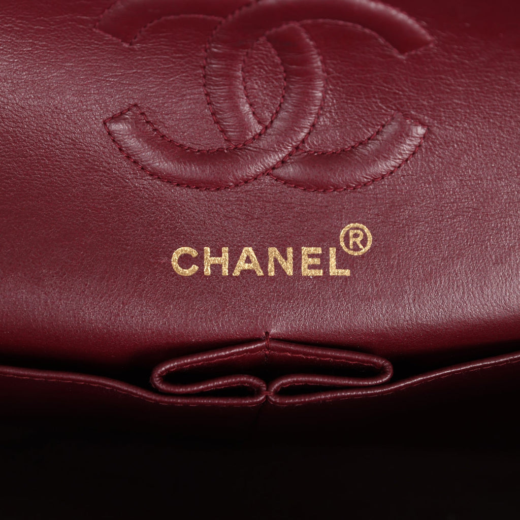 Chanel Vintage Small Classic Double Flap Black Lambskin Gold Hardware