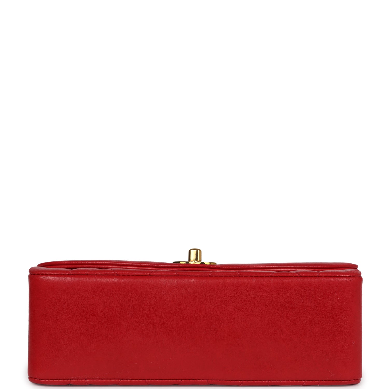 Chanel Vintage Small Diana Flap Bag Red Lambskin Gold Hardware