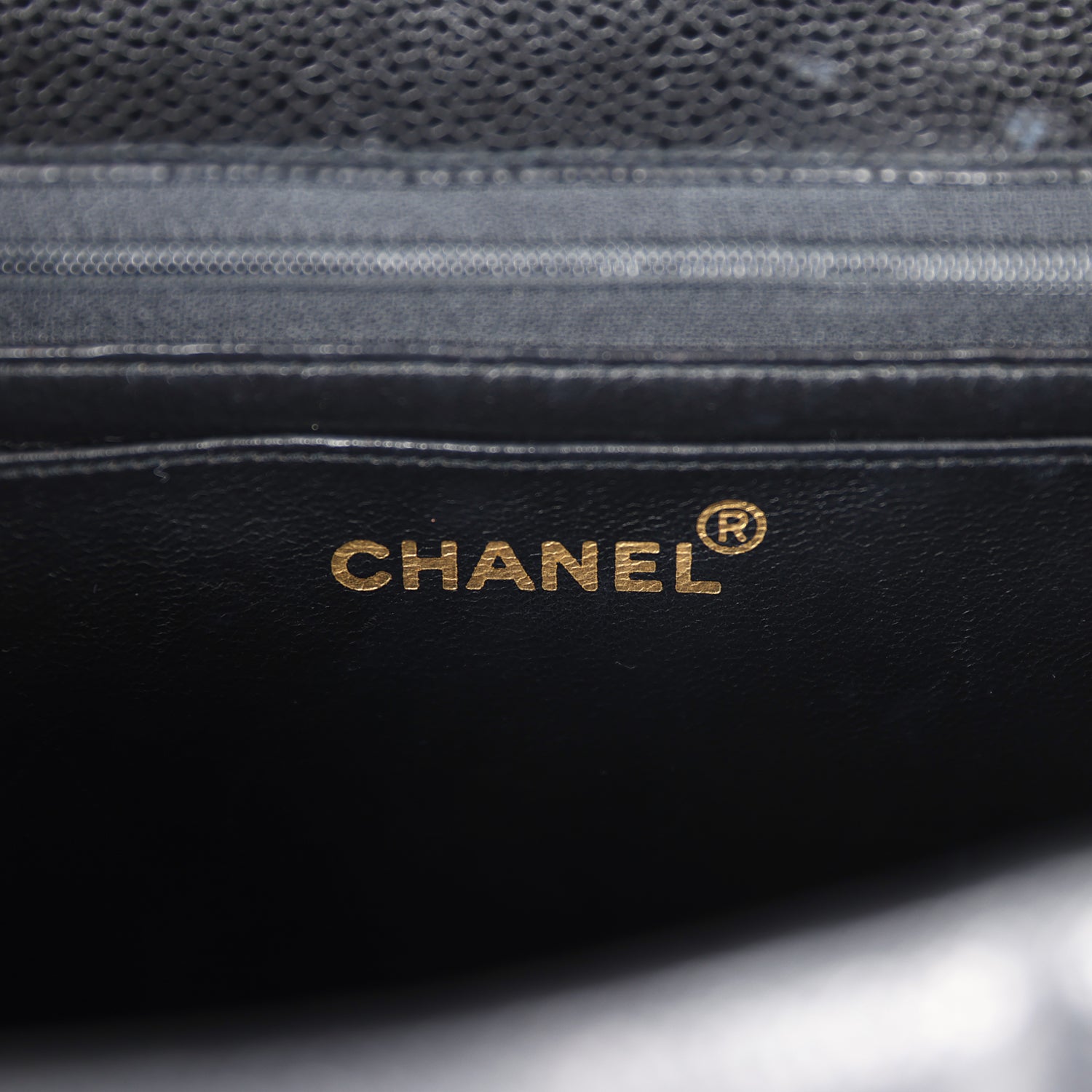 Chanel Vintage XL Jumbo Mademoiselle Vertical Flap Black Caviar Gold Hardware