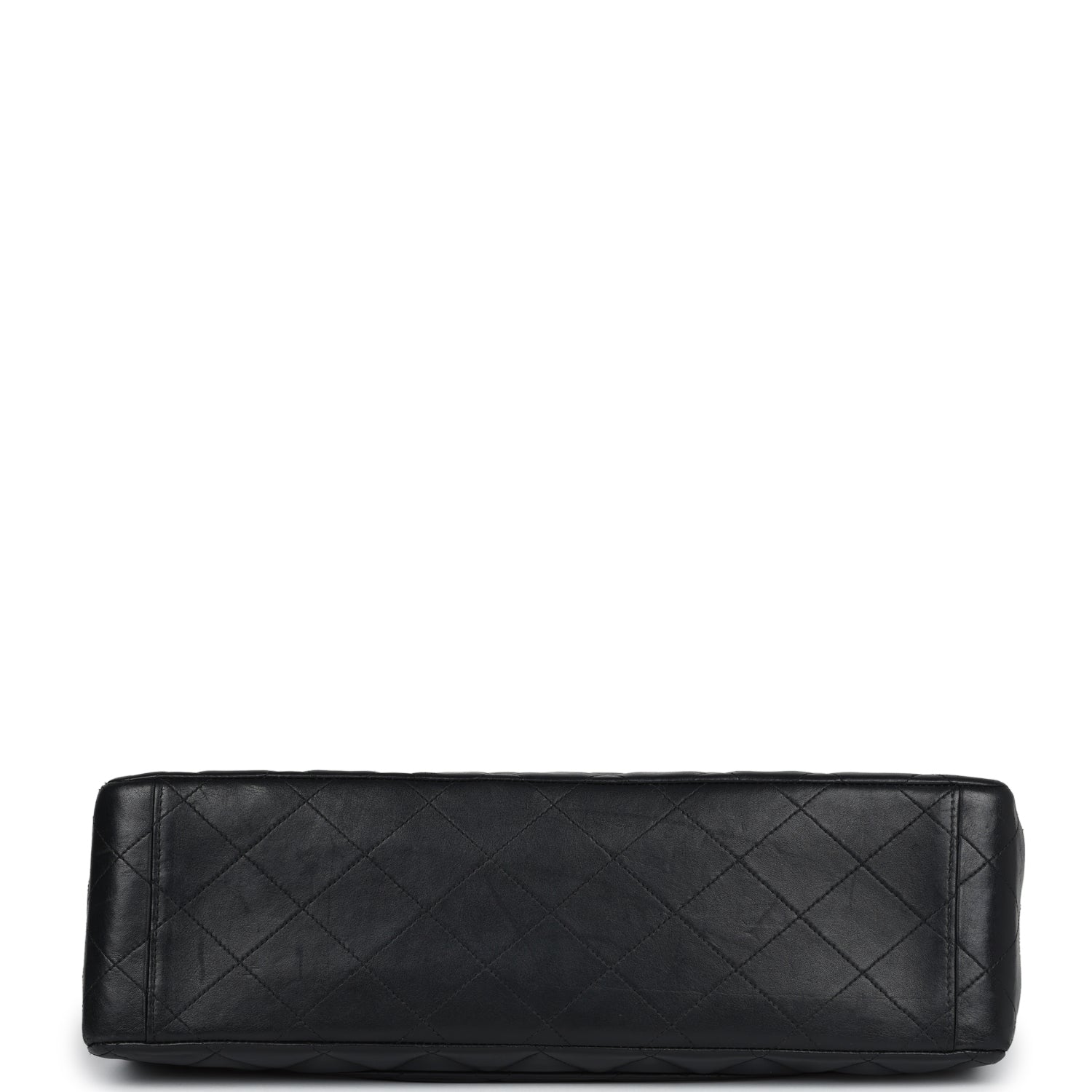 Chanel Vintage XL Jumbo Maxi Flap Bag Black Lambskin Gold Hardware
