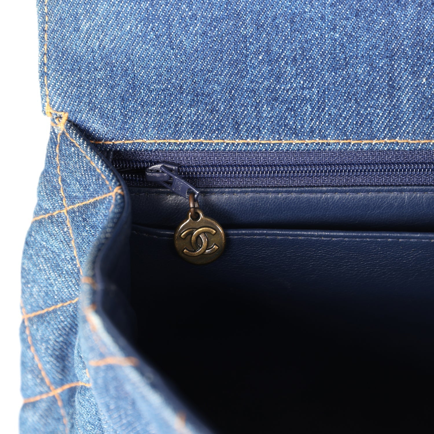 Chanel Vintage Jumbo Single Flap Bag Blue Denim Tortoiseshell Bakelite Hardware