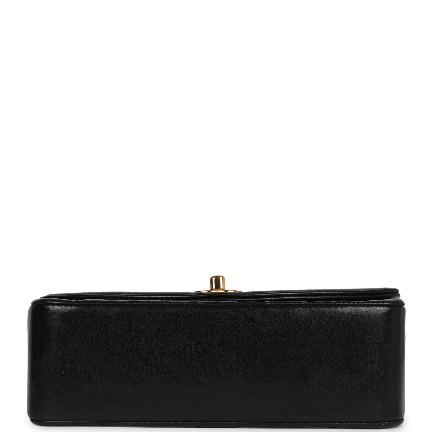 Chanel Vintage Small Diana Flap Bag Black Lambskin Gold Hardware