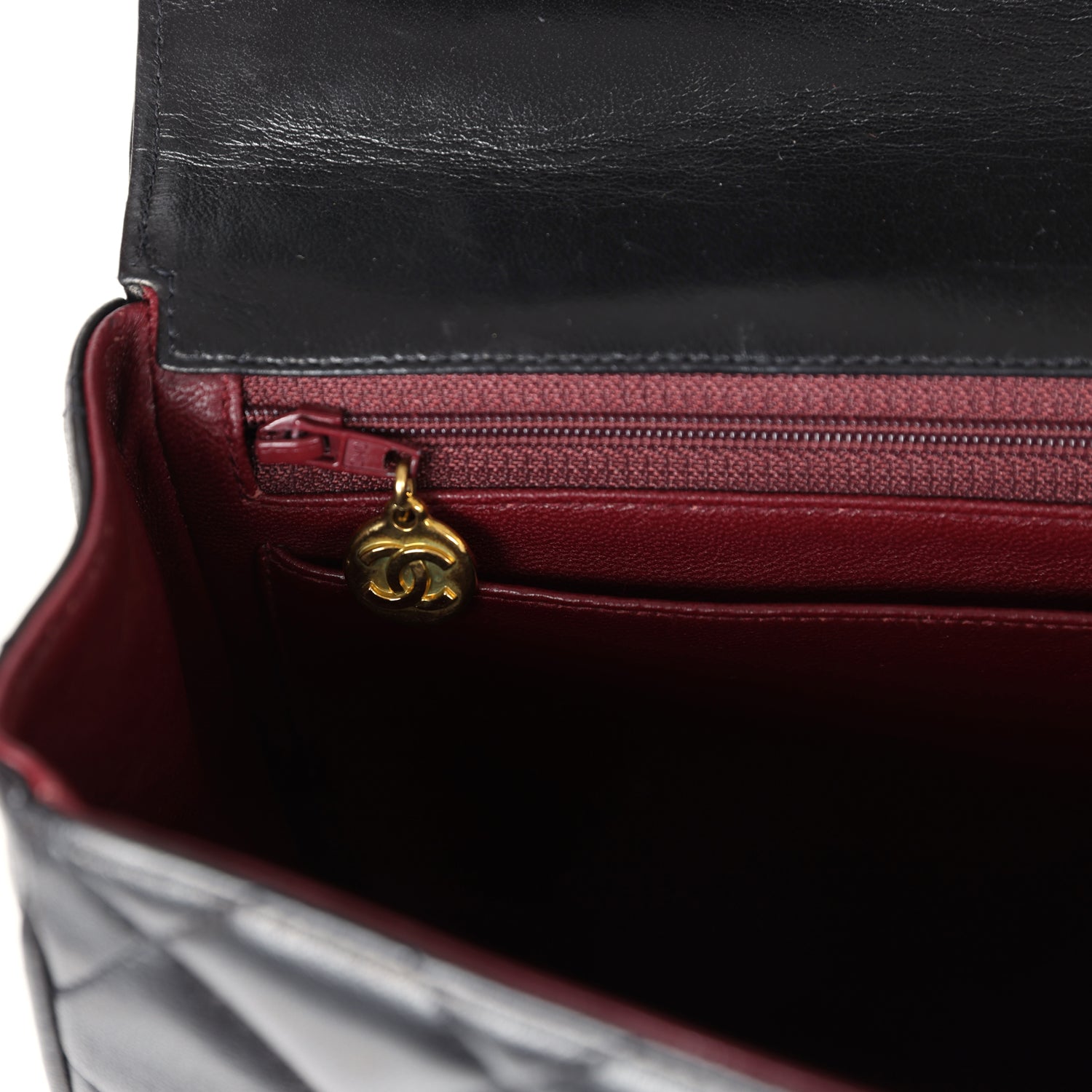 Chanel Vintage Jumbo Single Flap Bag Black Lambskin Tortoiseshell Hardware