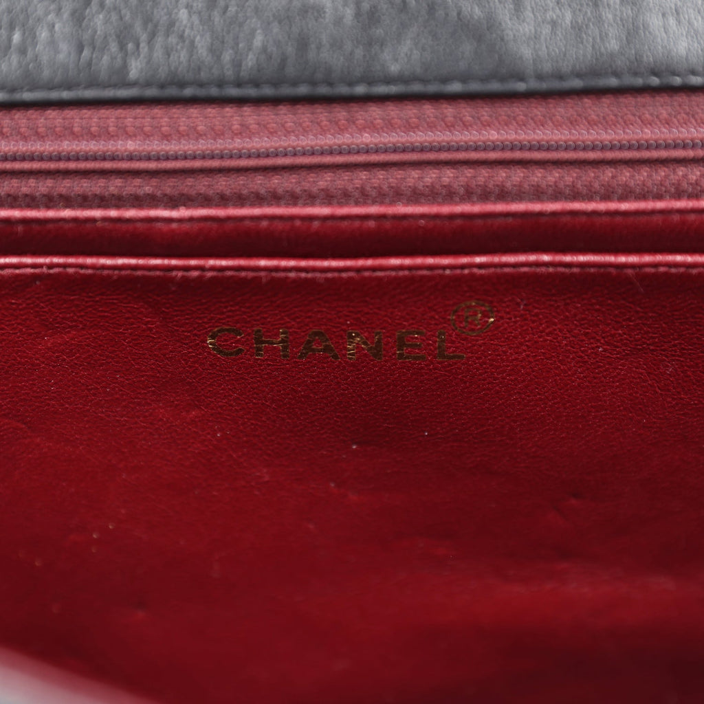 Chanel Vintage Jumbo Single Flap Bag Black Lambskin Tortoiseshell Hardware