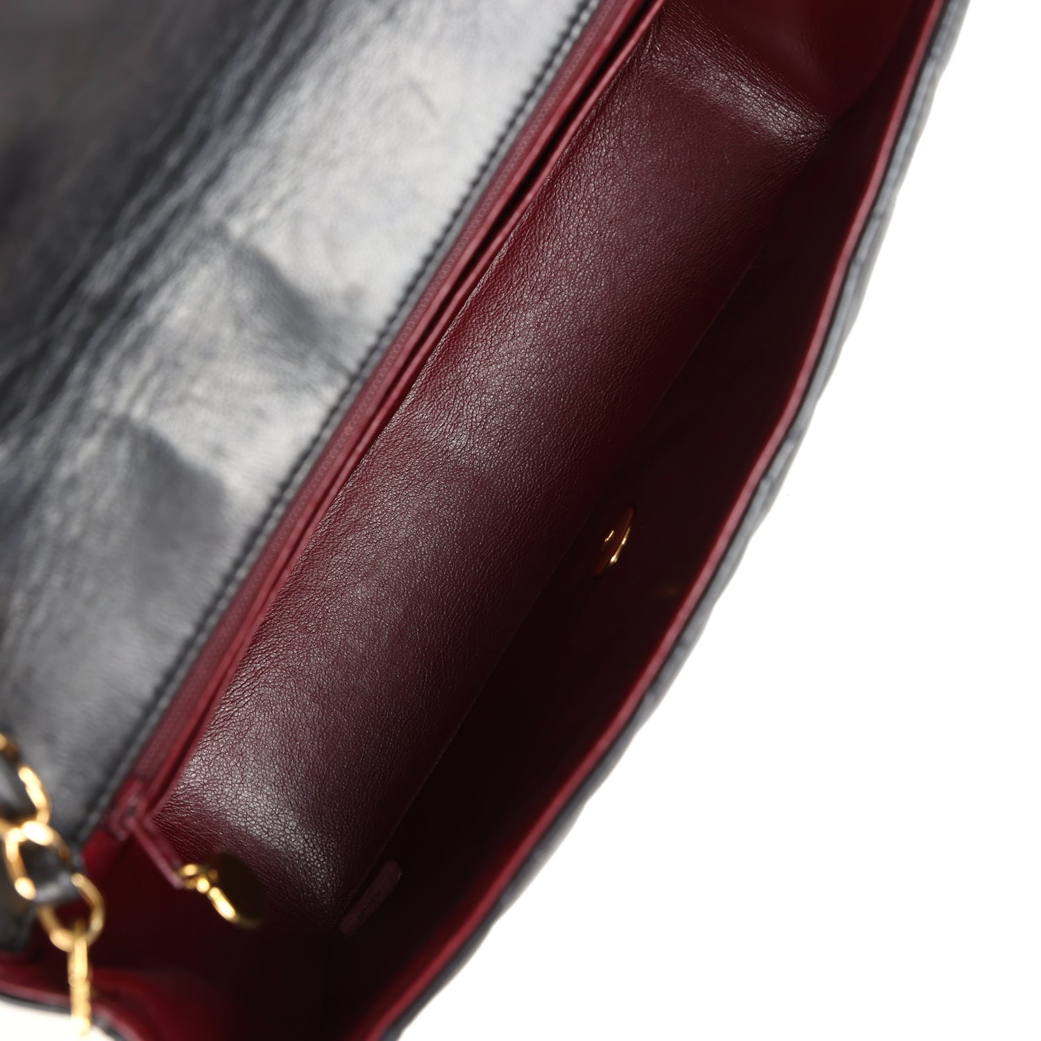 Chanel Vintage Medium Diana Flap Bag Black Lambskin Gold Hardware