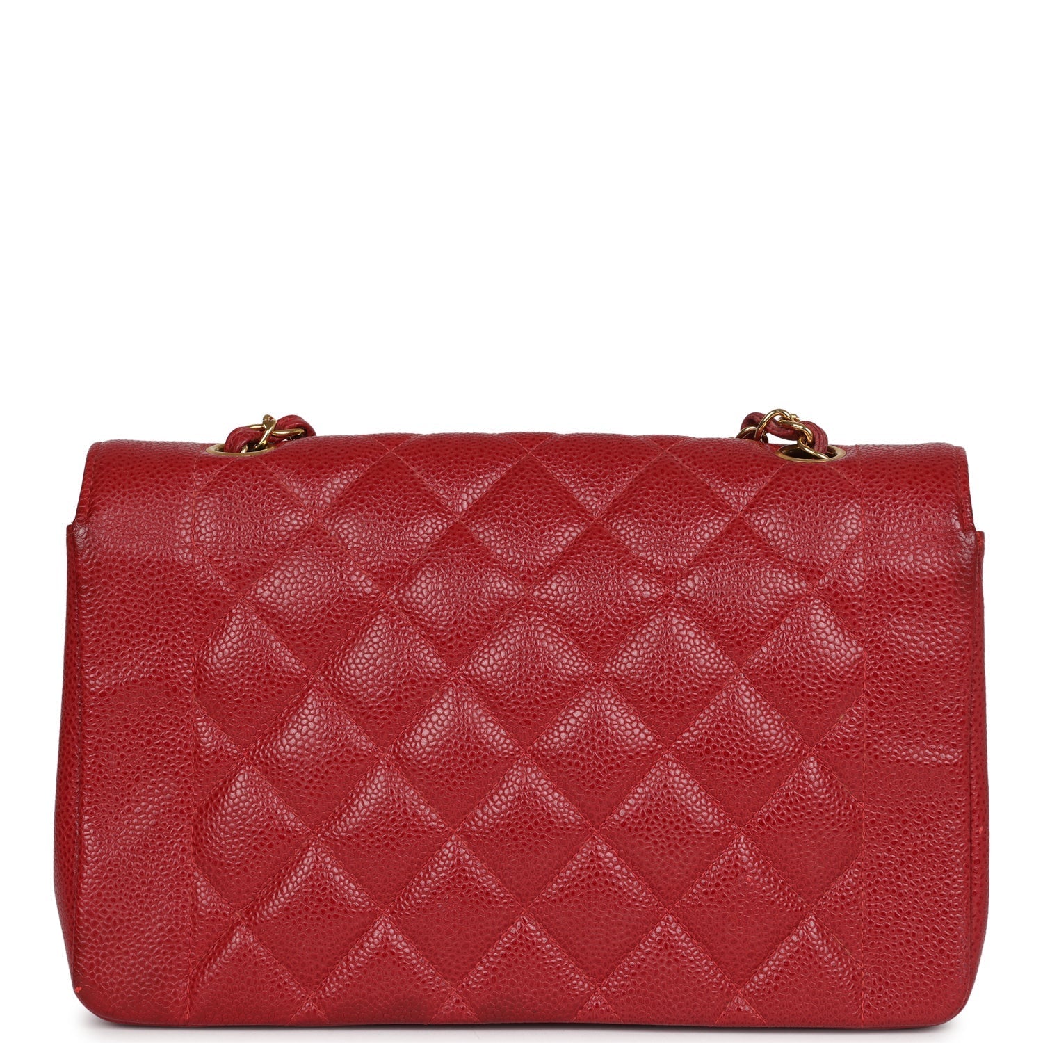 Chanel Vintage Medium Diana Flap Bag Red Caviar Gold Hardware