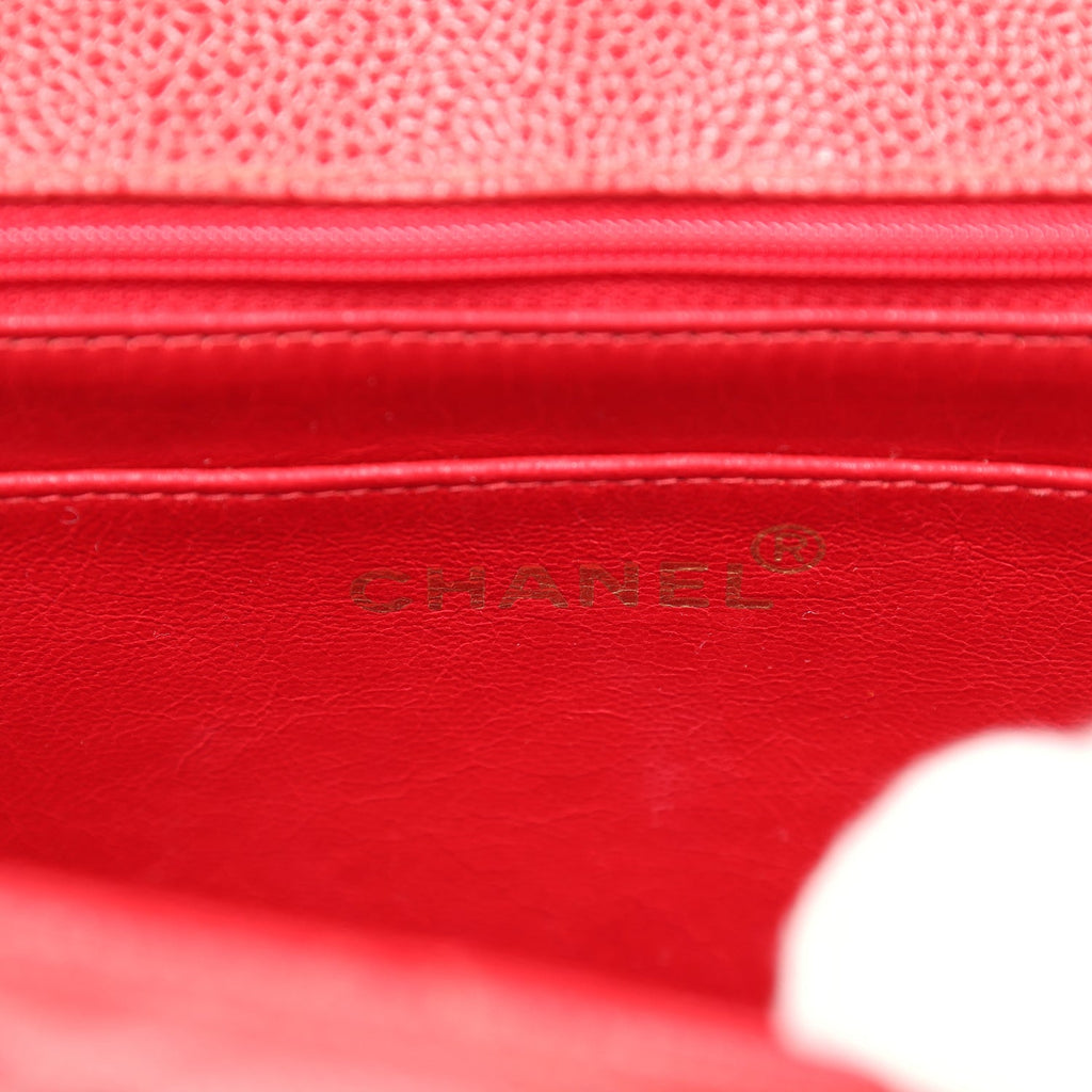 Chanel Vintage Medium Diana Flap Bag Red Caviar Gold Hardware