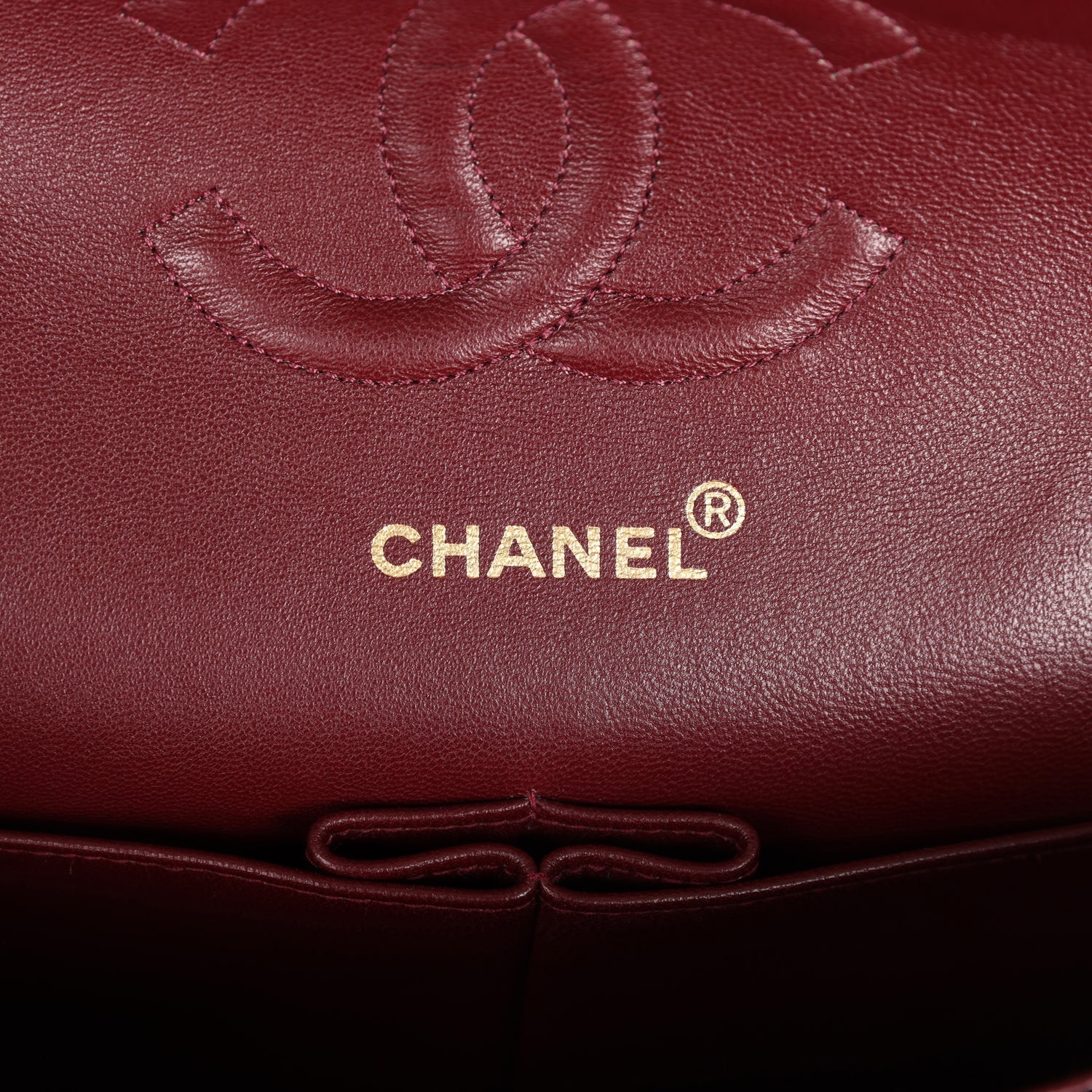 Chanel Vintage Medium Classic Double Flap Bag Black Lambskin Gold Hardware