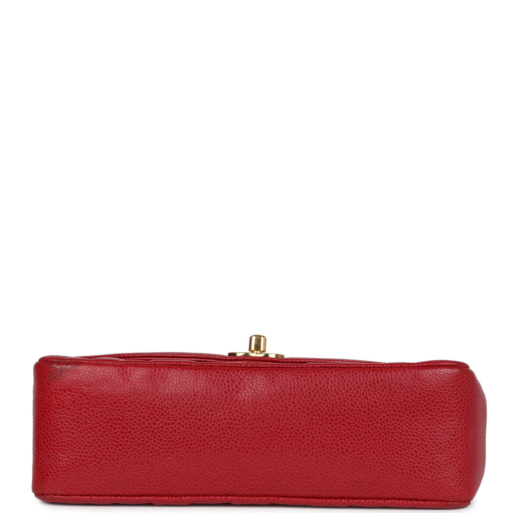Chanel Vintage Small Diana Flap Bag Red Caviar Gold Hardware