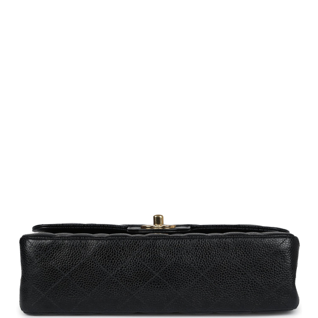 Chanel Vintage Small Classic Double Flap Black Caviar Gold Hardware