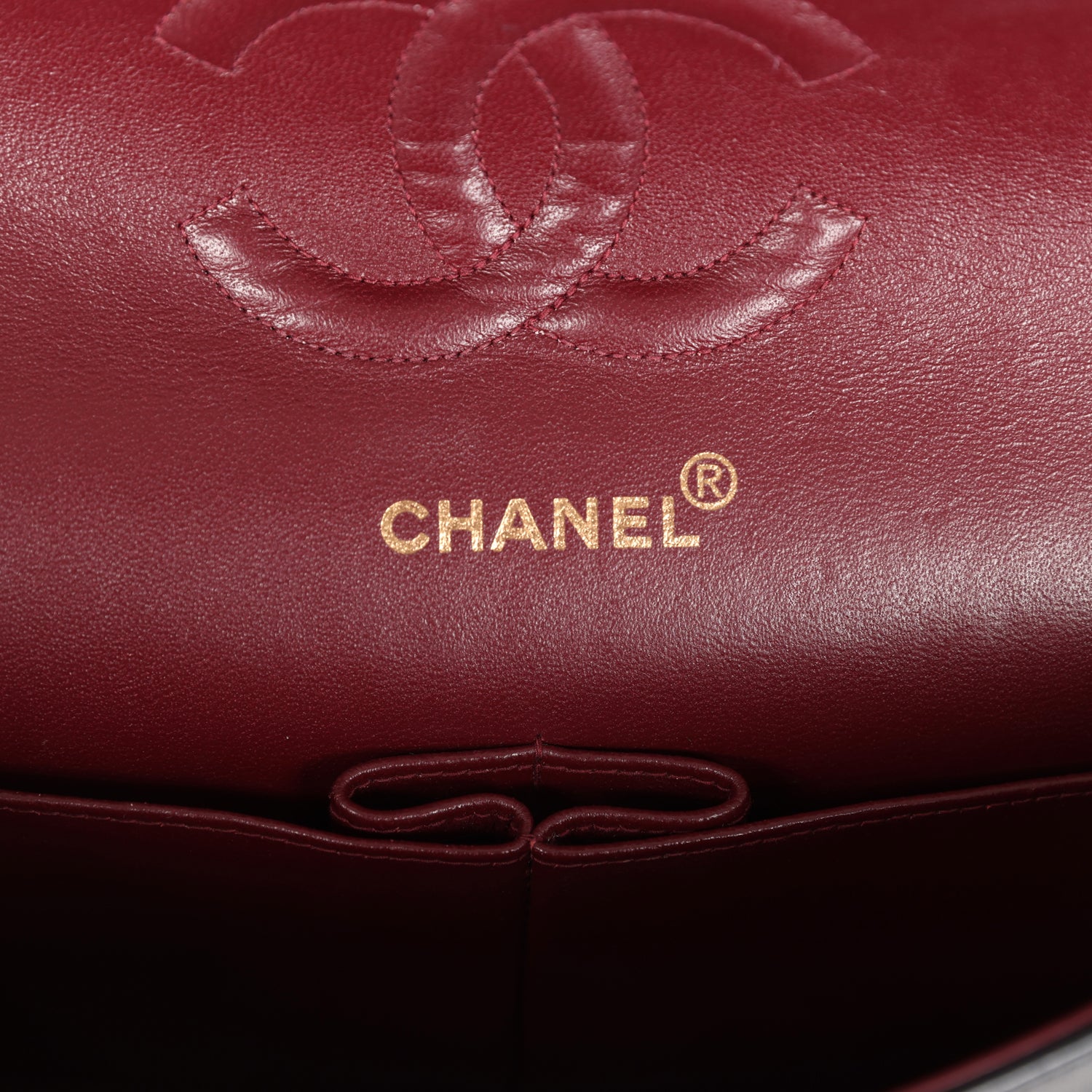 Chanel Vintage Medium Classic Double Flap Bag Black Lambskin Gold Hardware