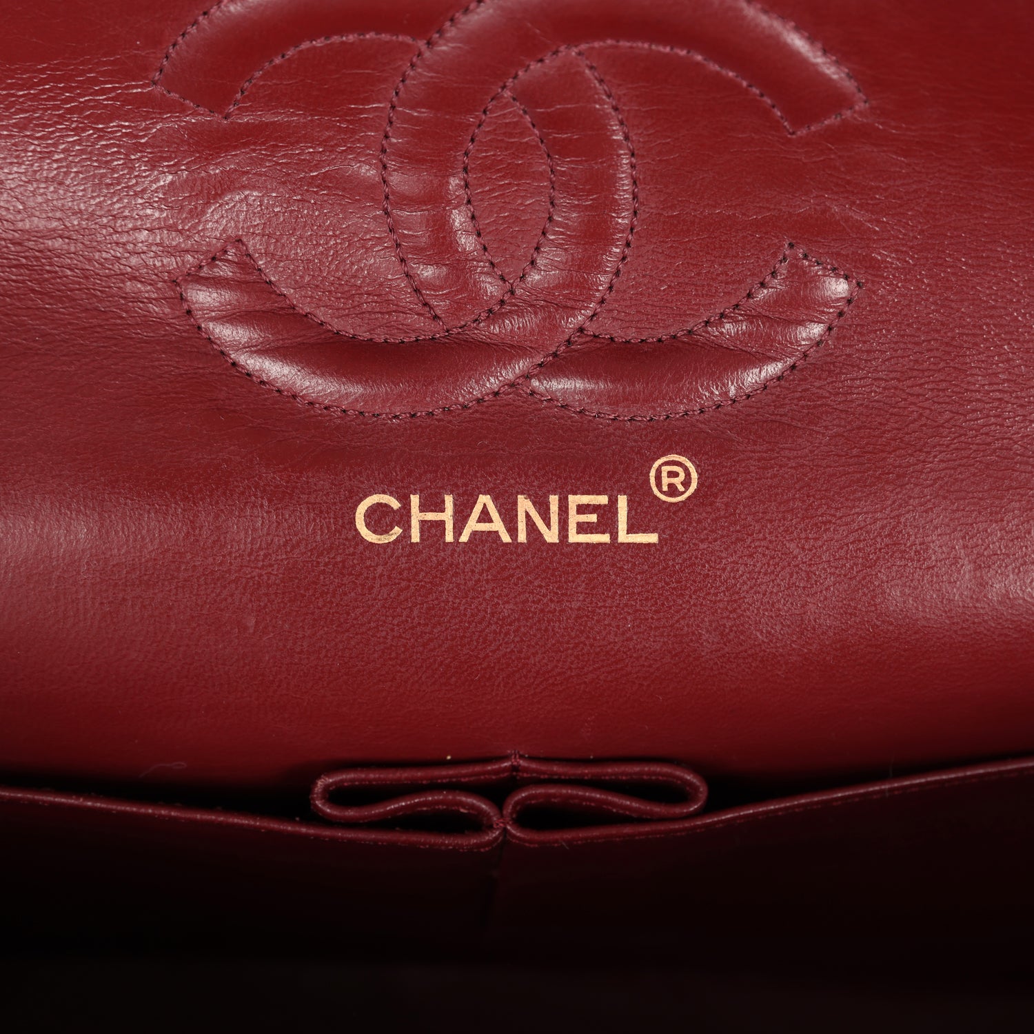 Chanel Vintage Medium Classic Double Flap Bag Black Lambskin Gold Hardware