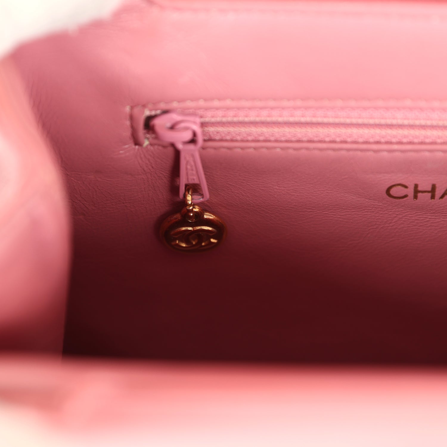 Chanel Vintage Large Kelly Pink Lambskin Gold Hardware