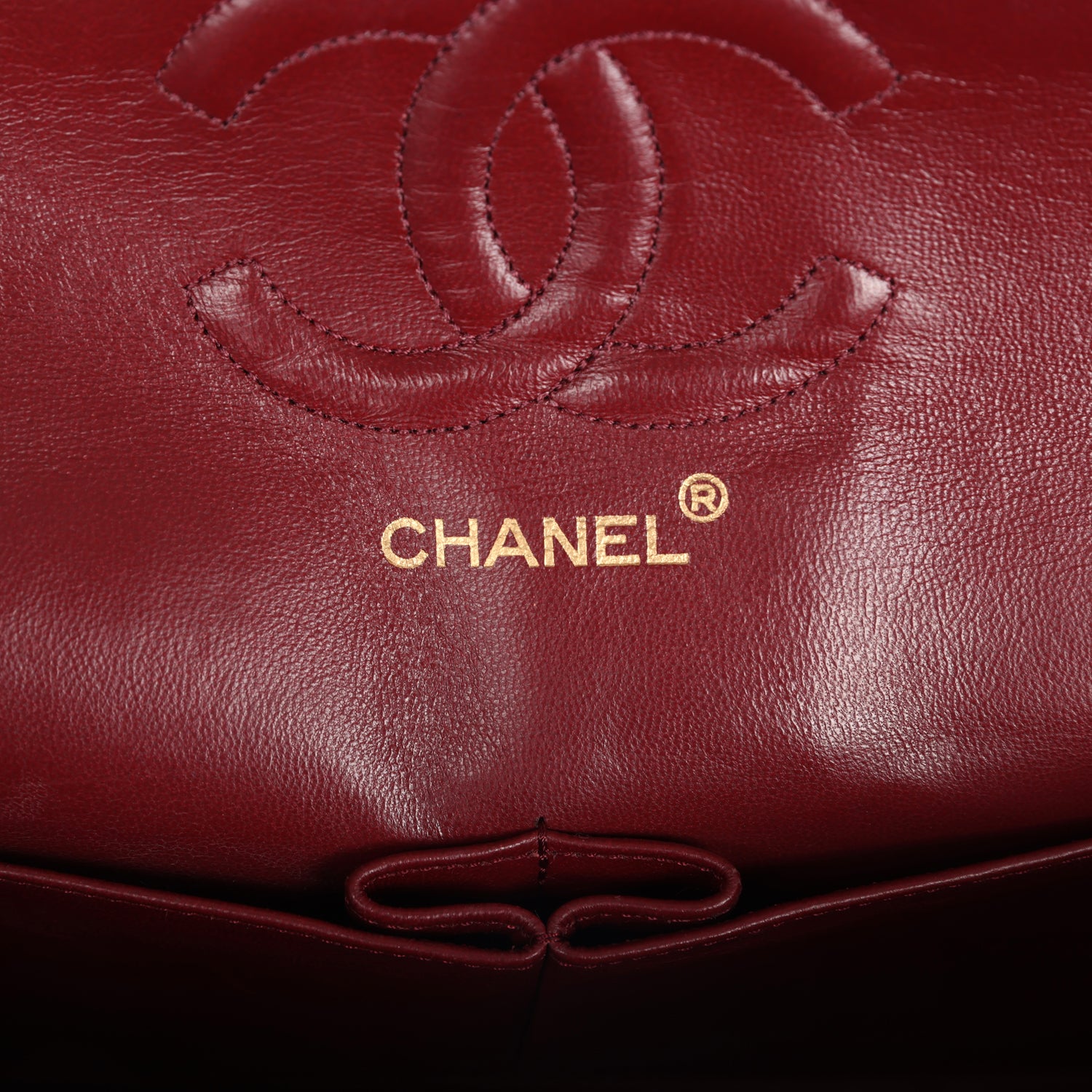 Chanel Vintage Medium Classic Double Flap Bag Black Lambskin Gold Hardware