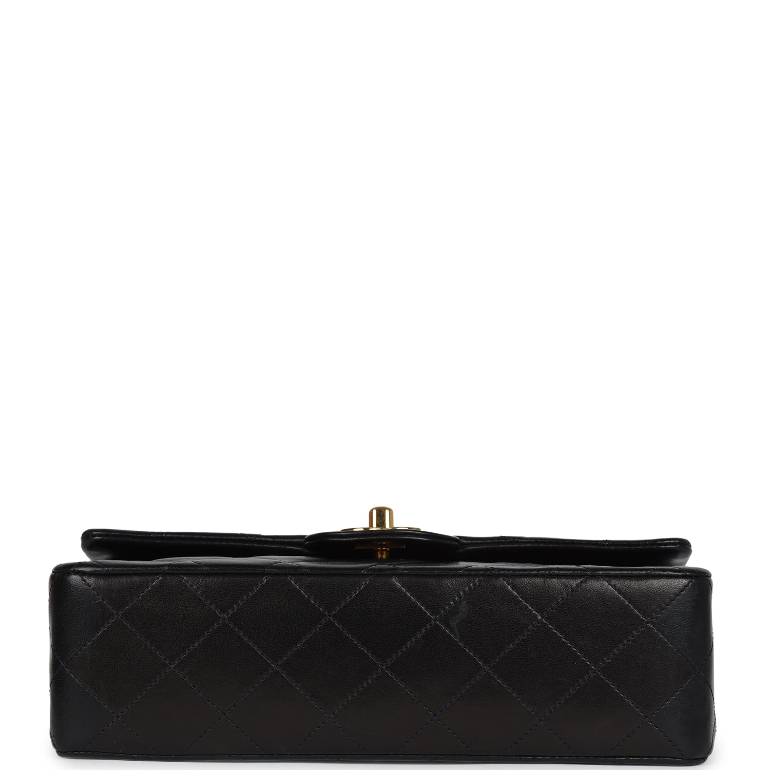 Chanel Vintage Small Classic Double Flap Black Lambskin Gold Hardware