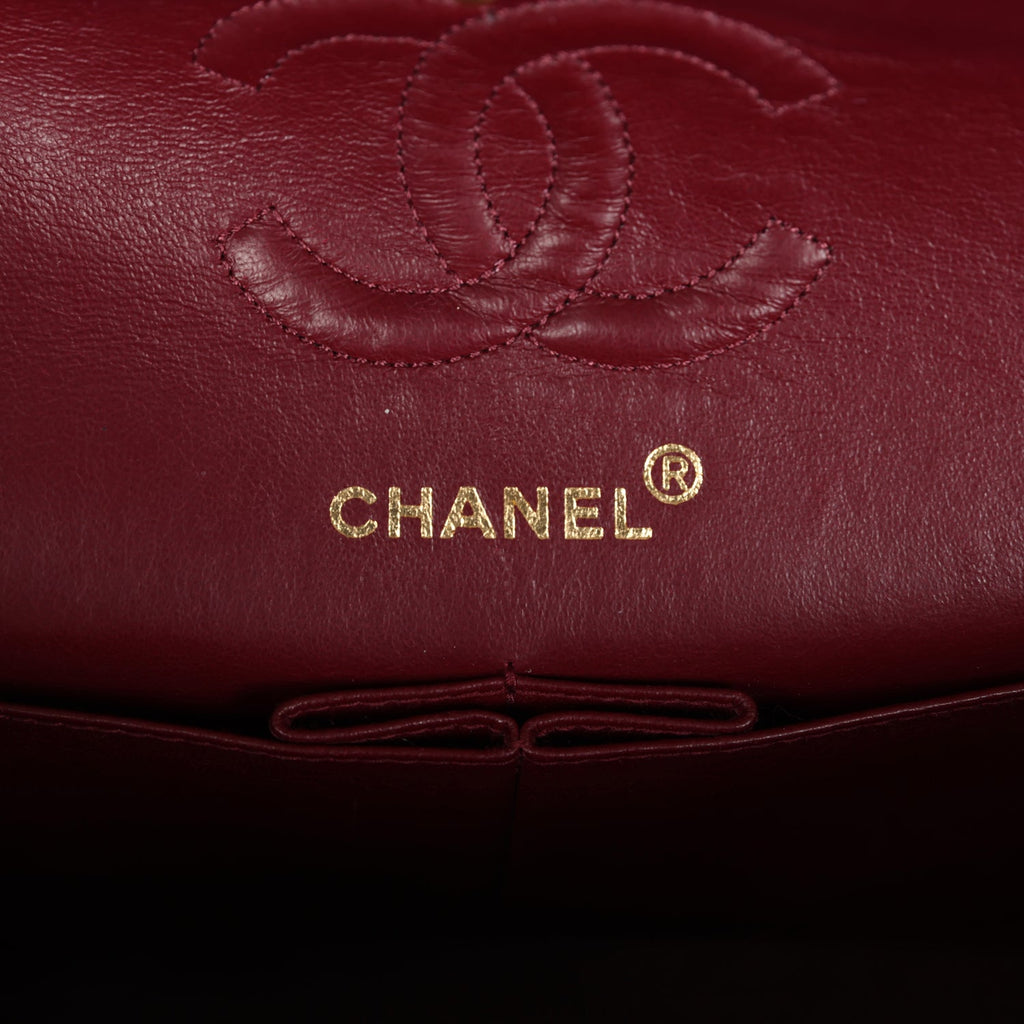 Chanel Vintage Small Classic Double Flap Black Lambskin Gold Hardware