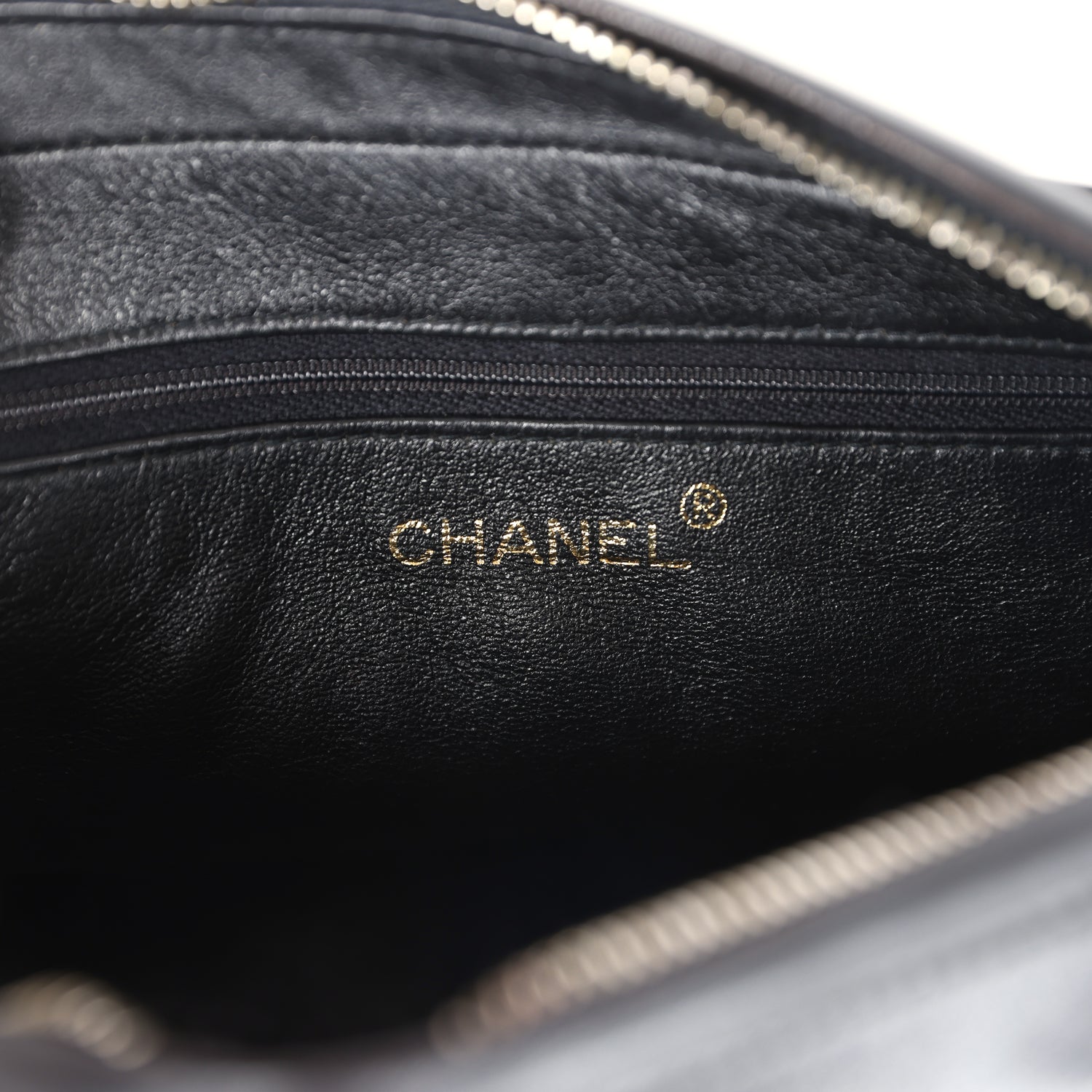 Chanel Vintage Medium Pocket Camera Bag Black Lambskin Gold Hardware