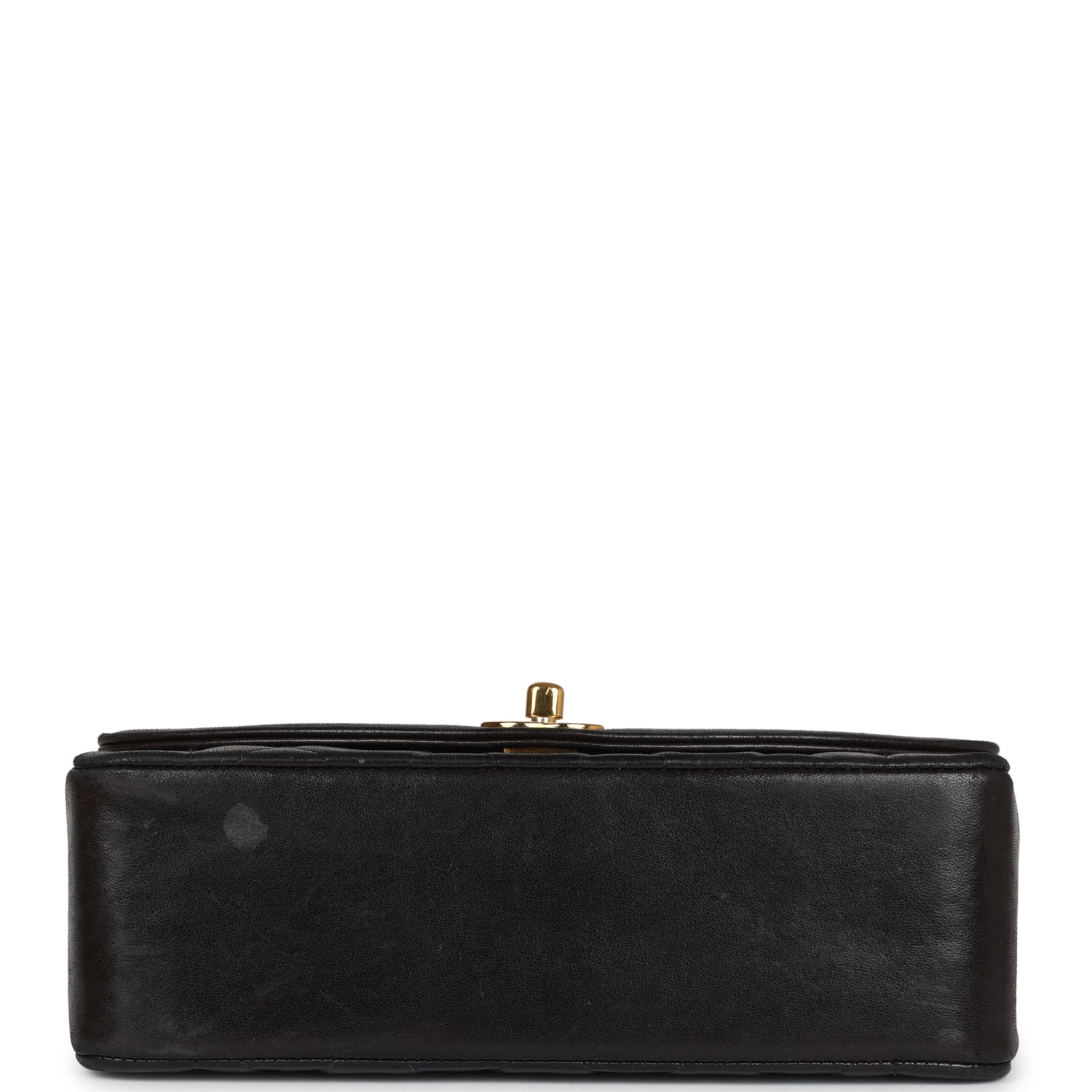 Chanel Vintage Small Diana Flap Bag Black Lambskin Gold Hardware