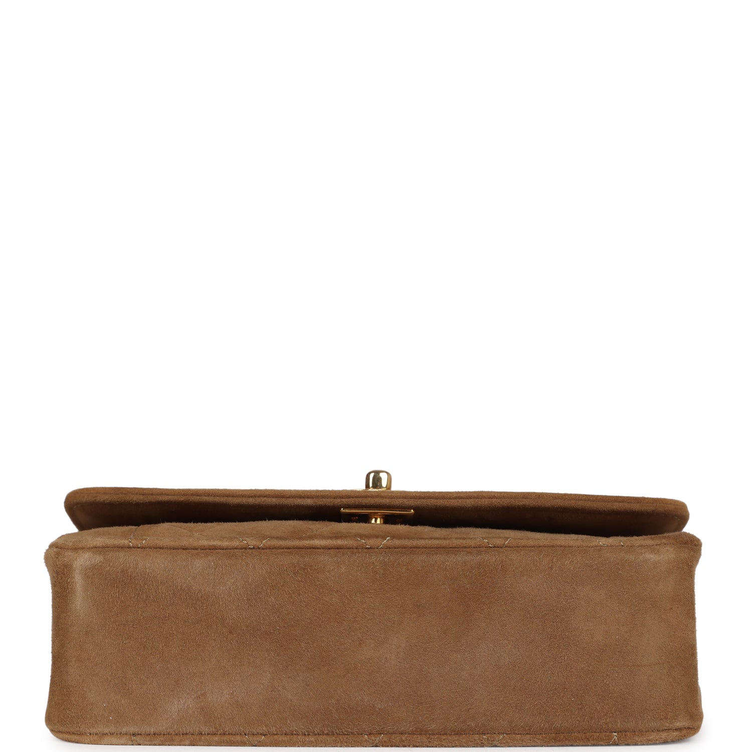 Chanel Vintage Mini Diana Flap Bag Brown Suede Gold Hardware
