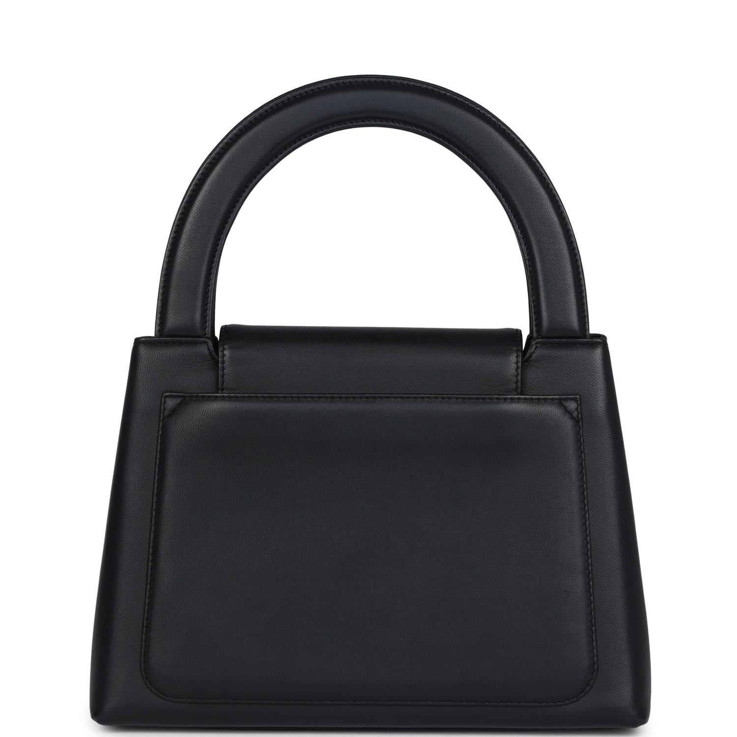Chanel Vintage Large Kelly Black Lambskin Gold Hardware