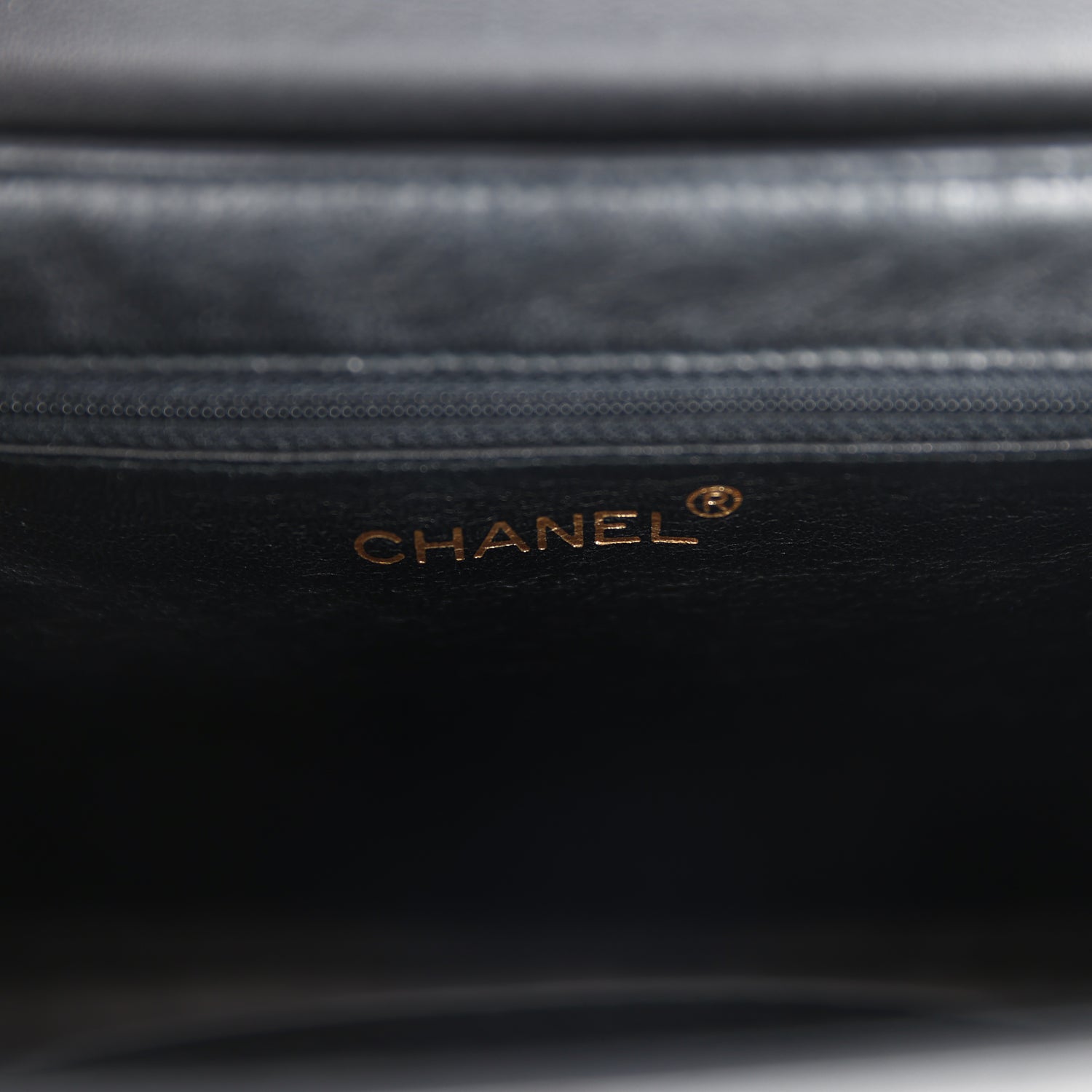 Chanel Vintage Large Kelly Black Lambskin Gold Hardware