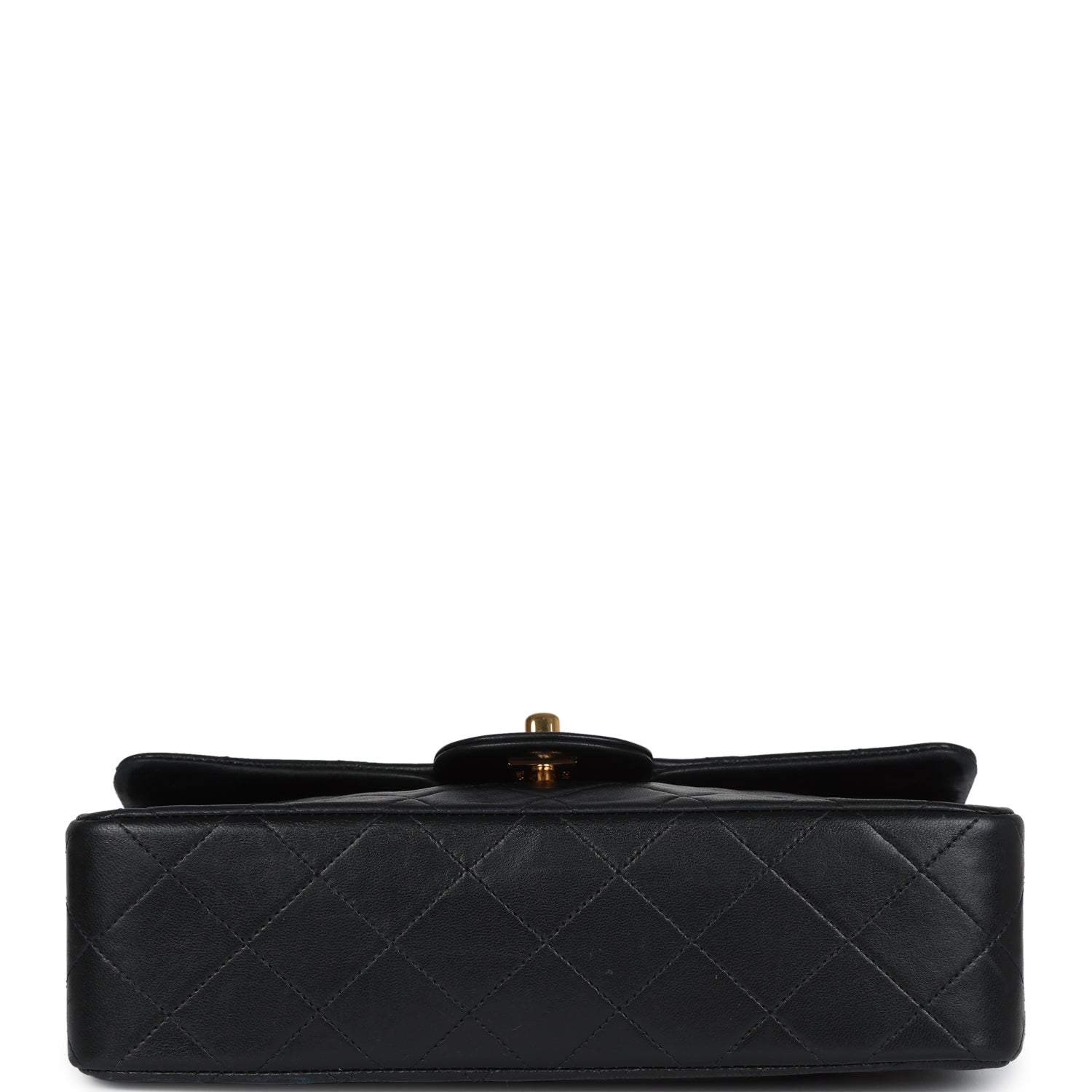 Chanel Vintage Small Classic Double Flap Black Lambskin Gold Hardware