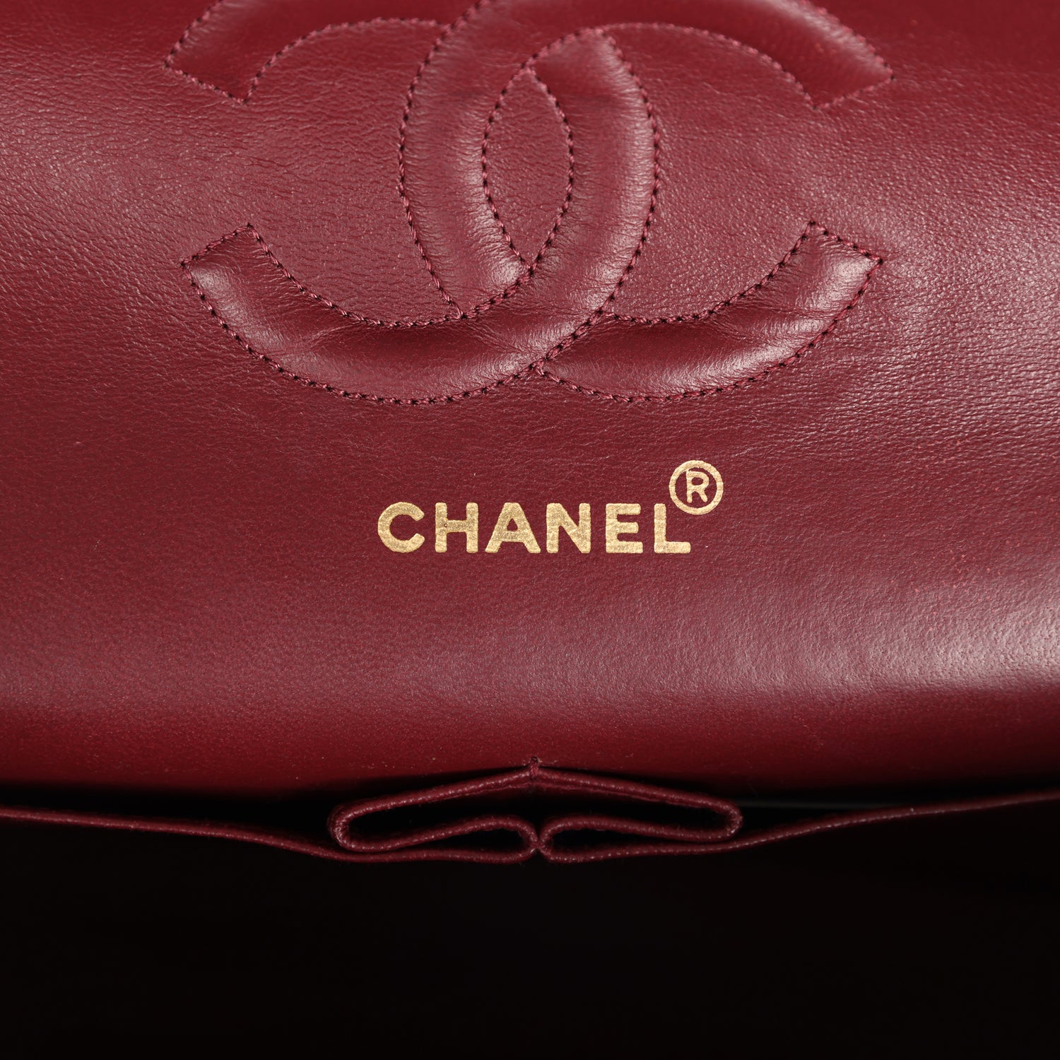 Chanel Vintage Medium Classic Double Flap Bag Black Lambskin Gold Hardware