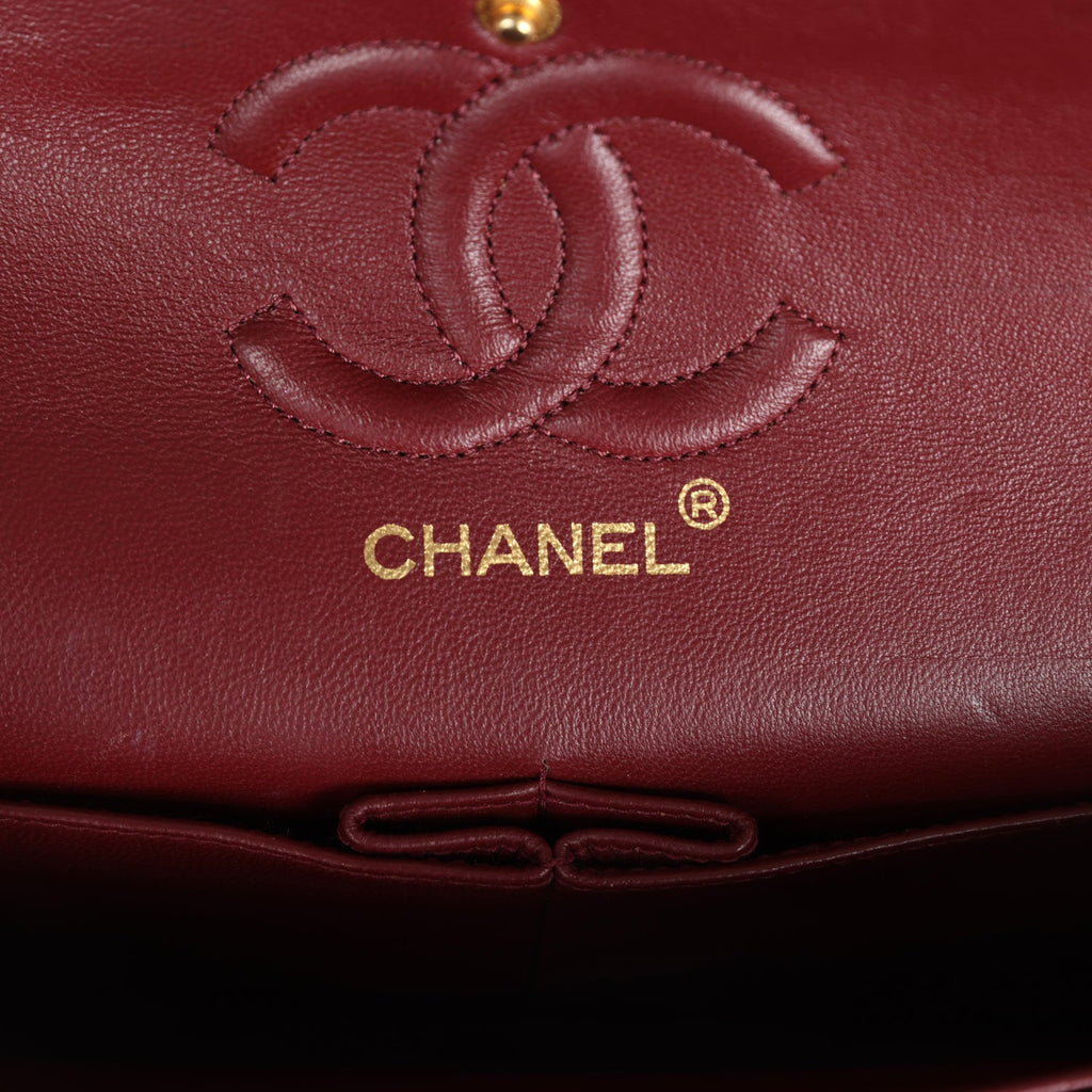 Chanel Vintage Small Classic Double Flap Black Lambskin Gold Hardware