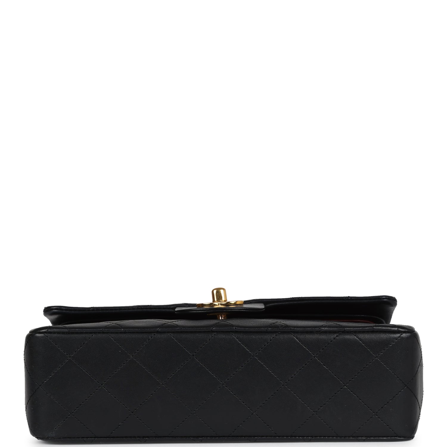 Chanel Vintage Small Classic Double Flap Black Lambskin Gold Hardware