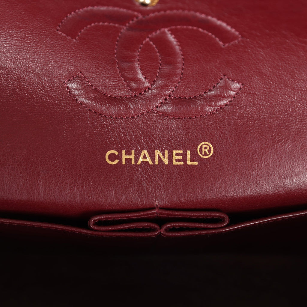 Chanel Vintage Small Classic Double Flap Black Lambskin Gold Hardware