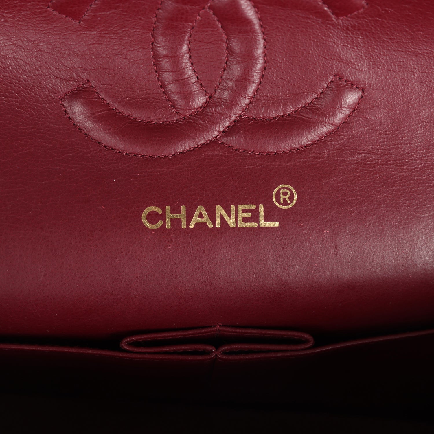 Chanel Vintage Medium Classic Double Flap Bag Black Lambskin Gold Hardware