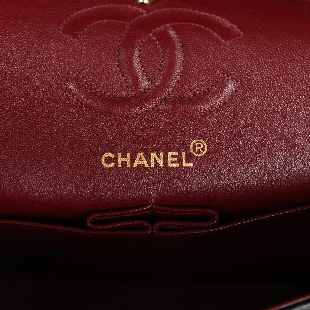 Chanel Vintage Small Classic Double Flap Black Lambskin Gold Hardware