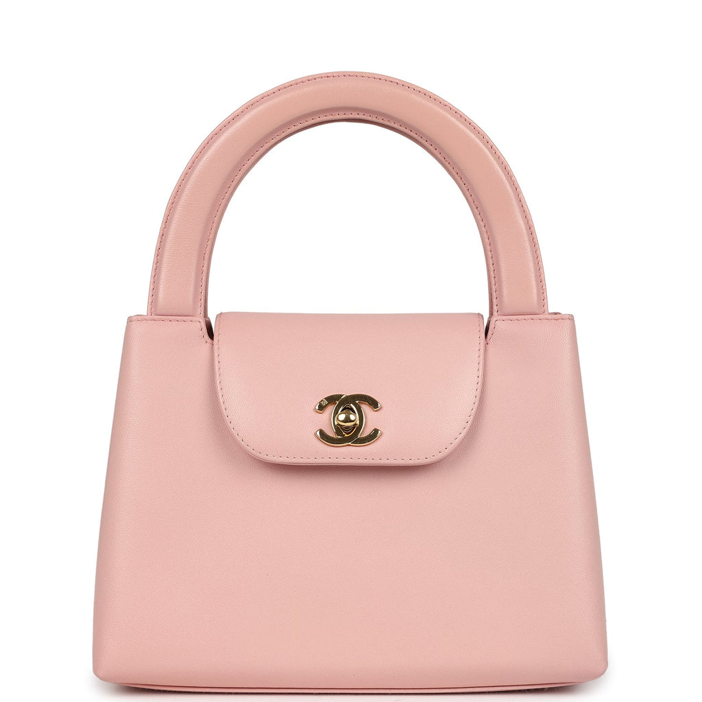 Chanel Vintage Small Kelly Pink Lambskin Gold Hardware
