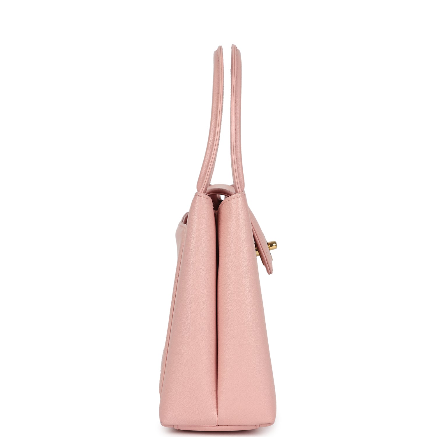 Chanel Vintage Small Kelly Pink Lambskin Gold Hardware