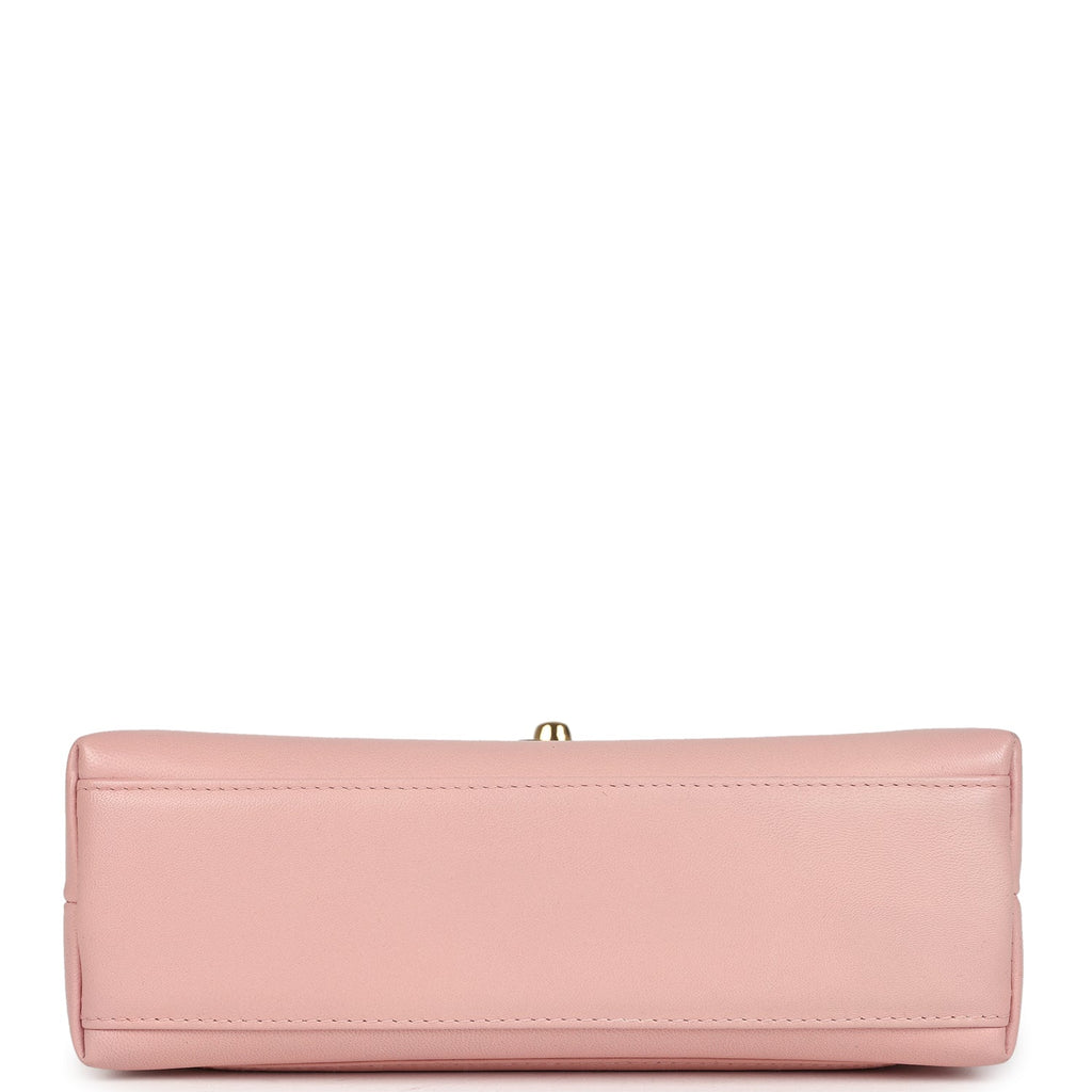 Chanel Vintage Small Kelly Pink Lambskin Gold Hardware