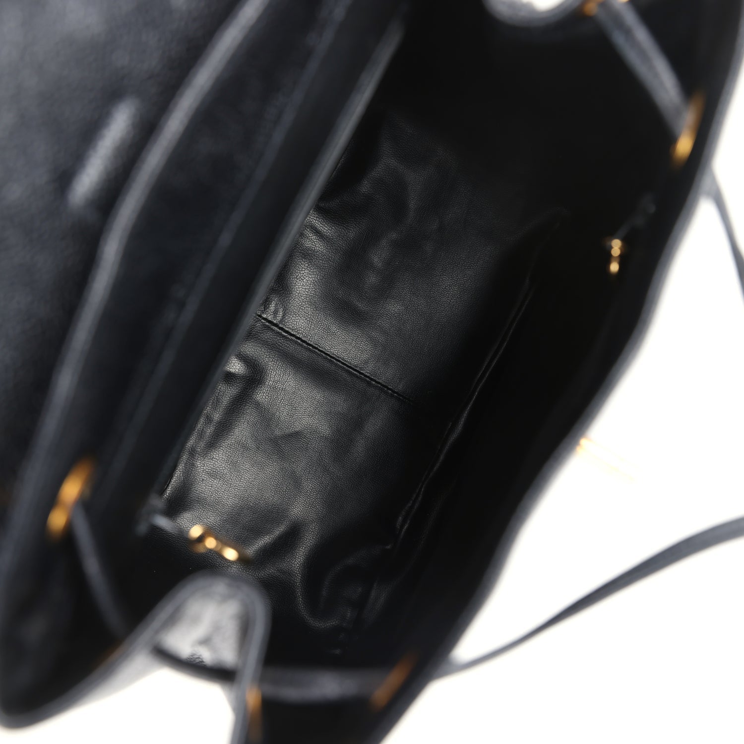 Chanel Vintage Medium CC Backpack Black Caviar Gold Hardware
