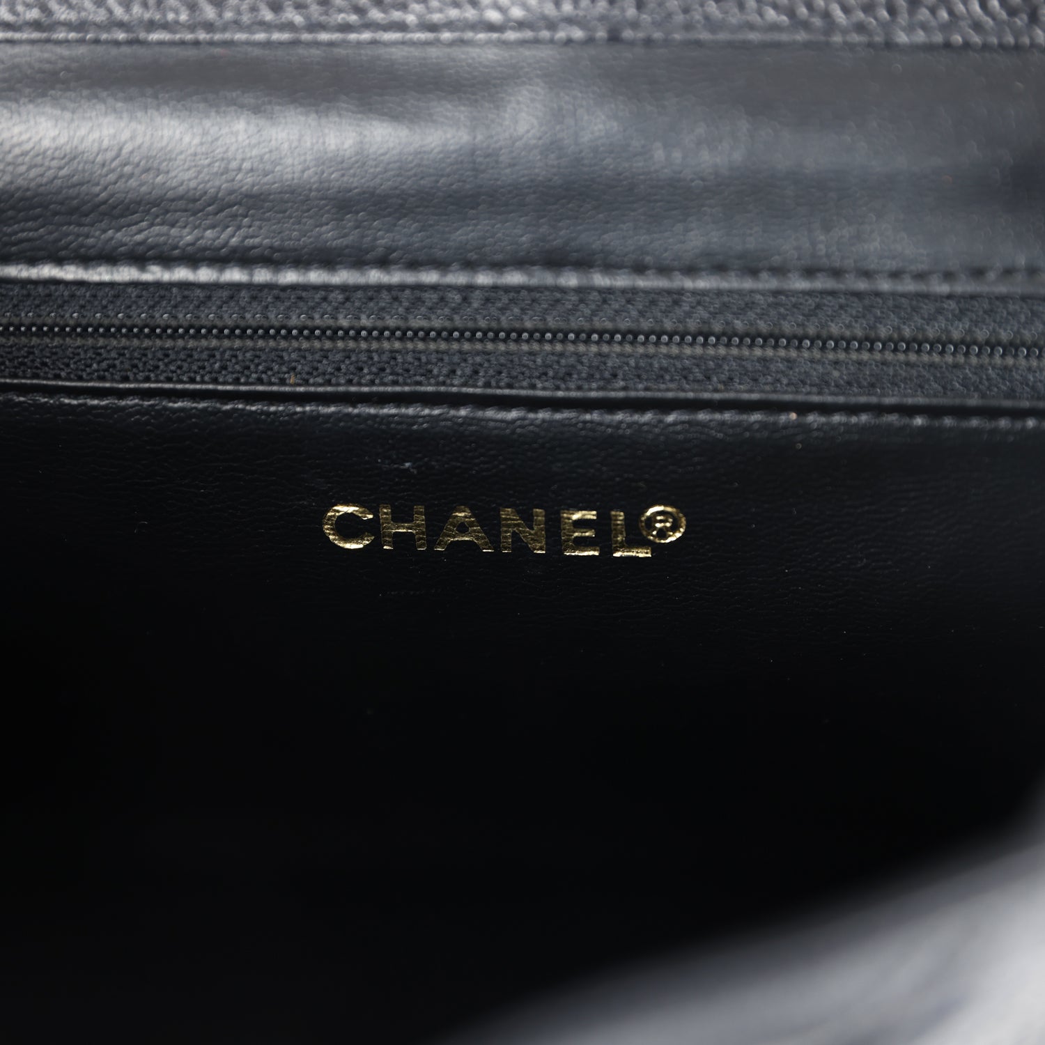 Chanel Vintage Medium CC Backpack Black Caviar Gold Hardware