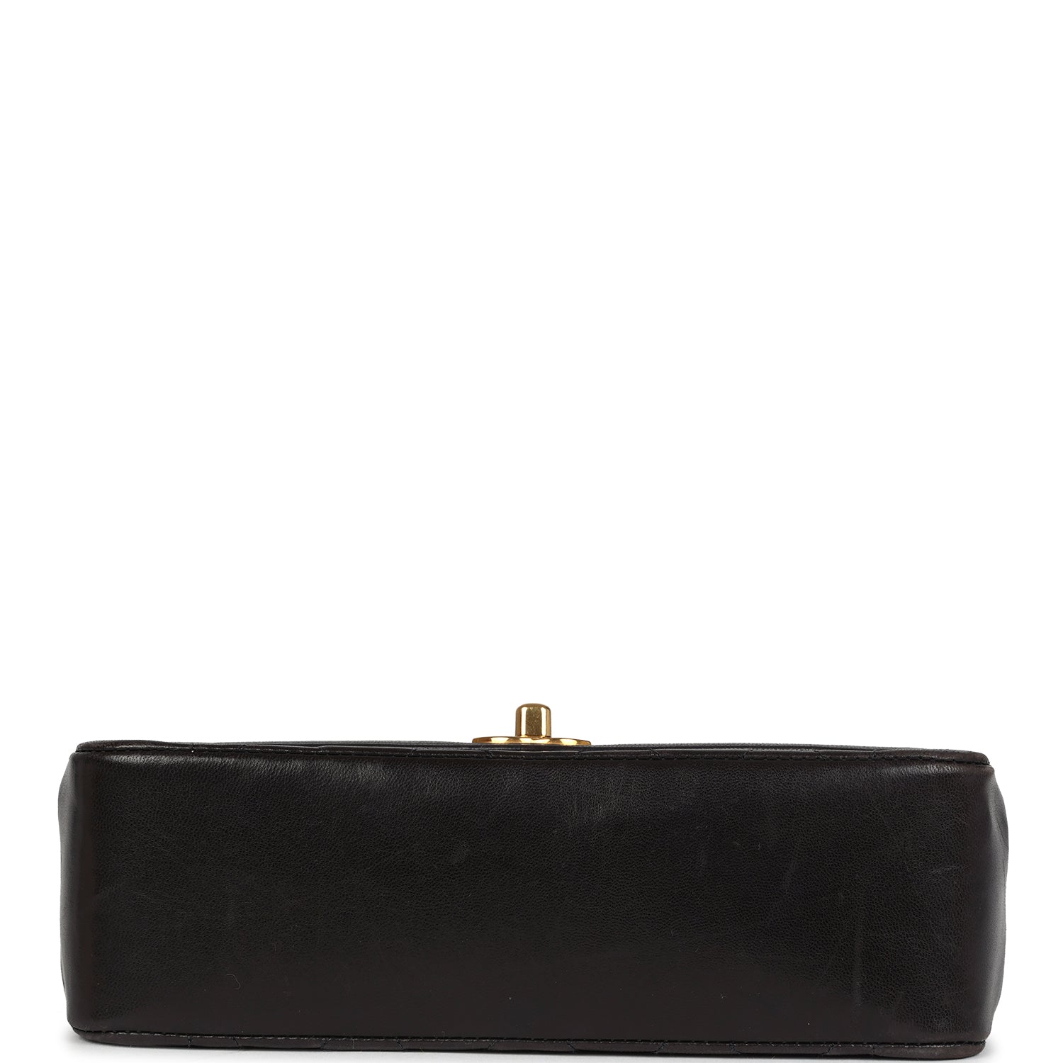 Chanel Vintage Small Diana Flap Bag Black Lambskin Gold Hardware