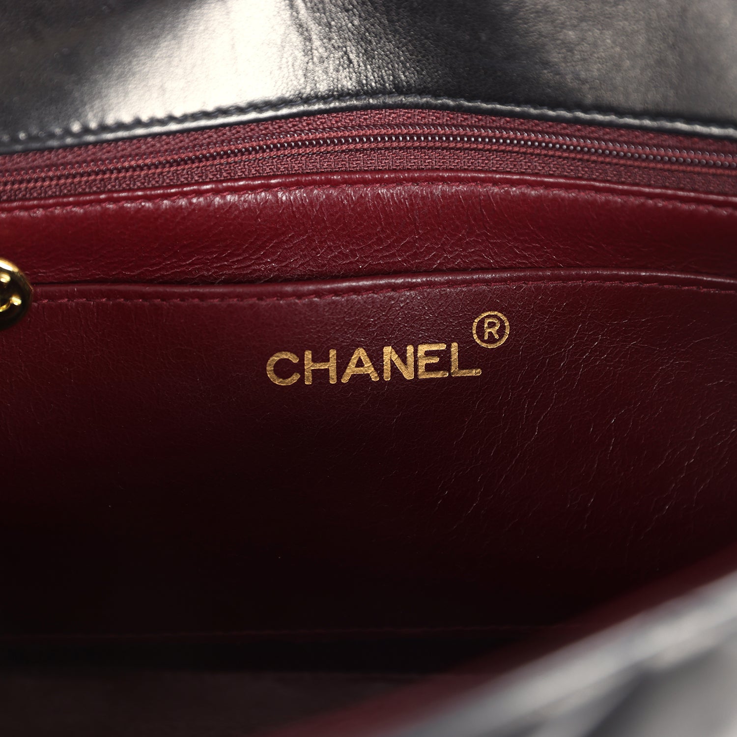 Chanel Vintage Small Diana Flap Bag Black Lambskin Gold Hardware