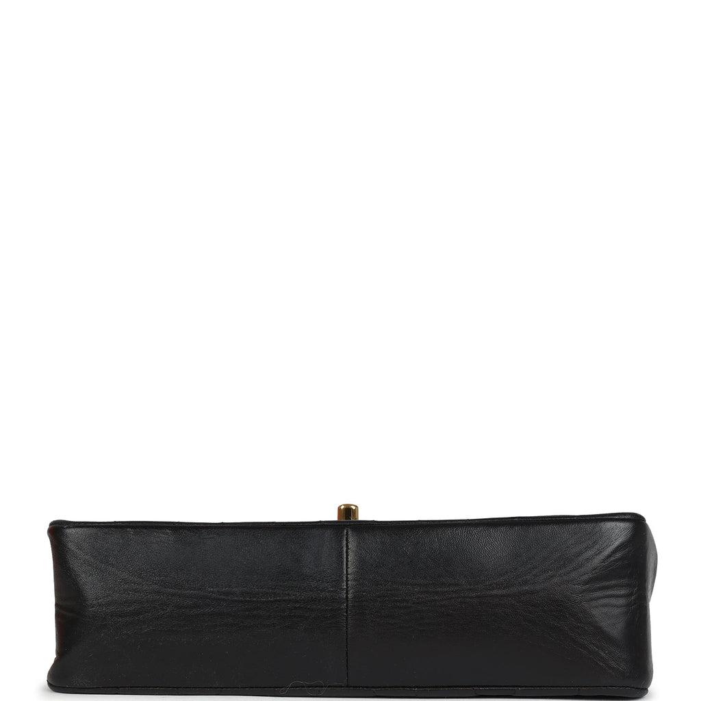 Chanel Vintage Medium Diana Flap Bag Black Lambskin Gold Hardware