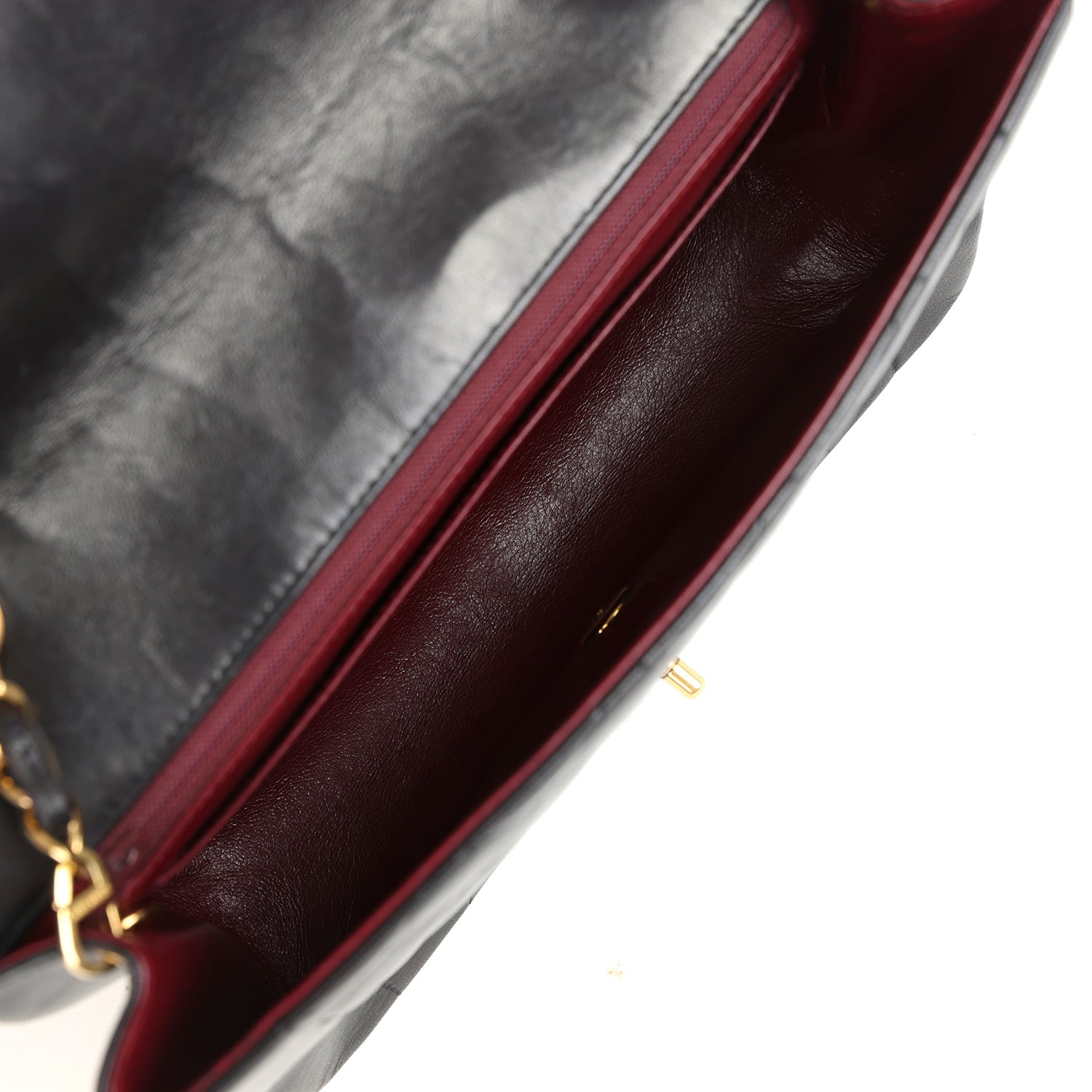 Chanel Vintage Medium Diana Flap Bag Black Lambskin Gold Hardware