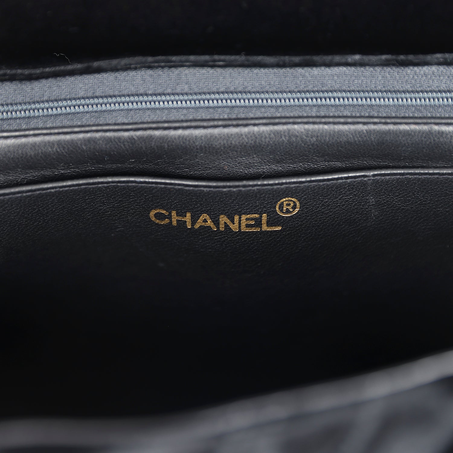 Chanel Vintage XL Chevron Single Flap Bag Black Velvet Gold Hardware