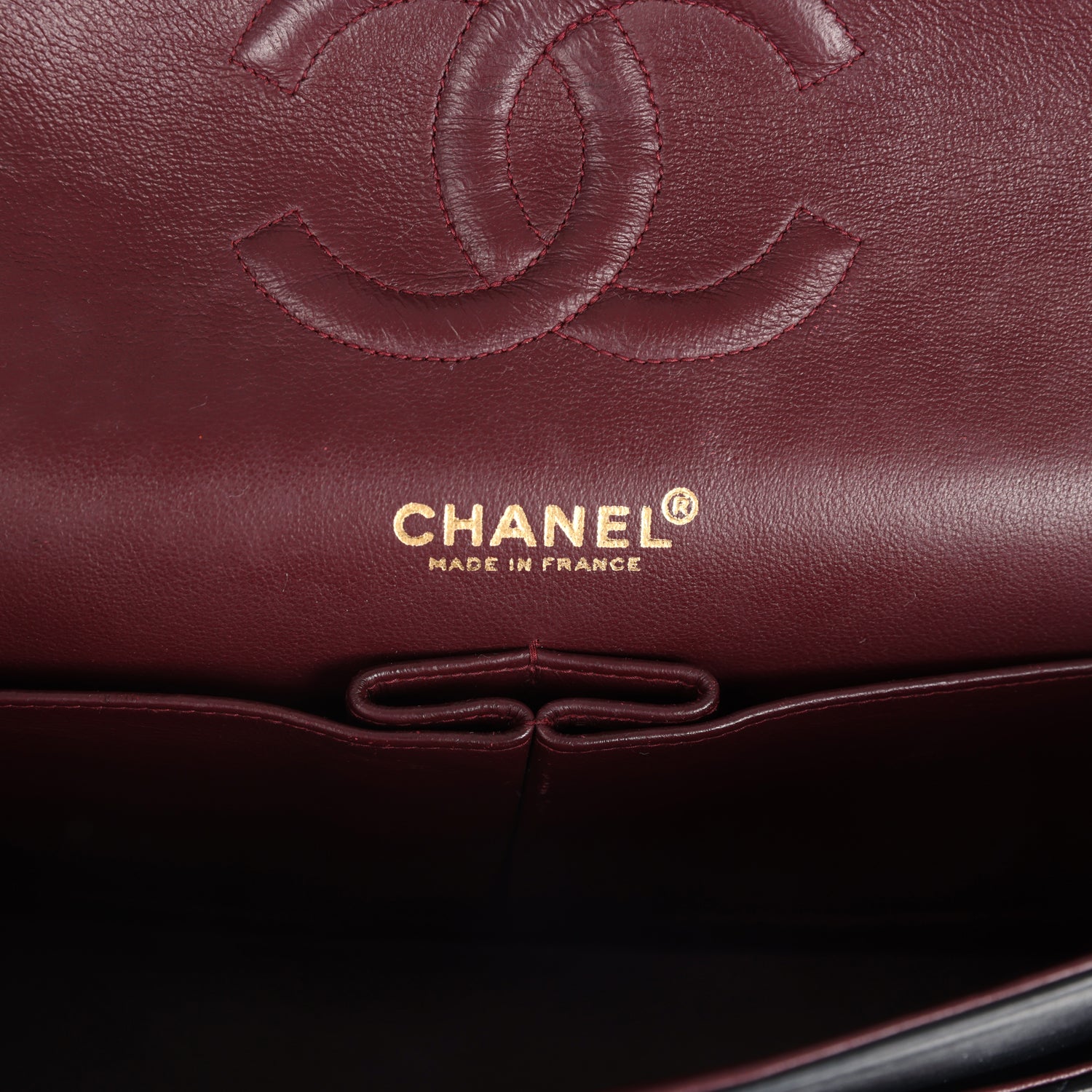 Chanel Vintage Medium Classic Double Flap Bag Black Lambskin Gold Hardware