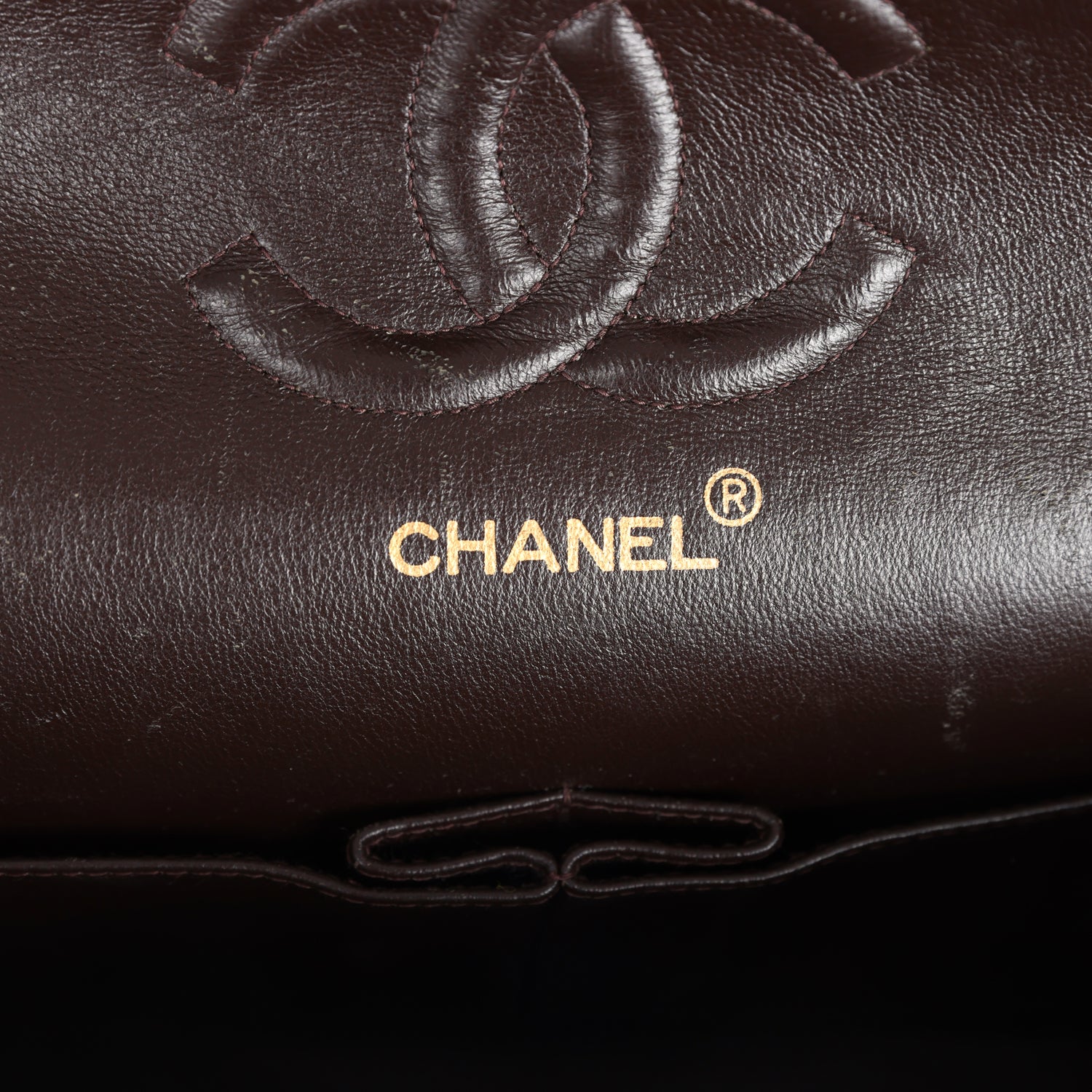 Chanel Vintage Medium Classic Double Flap Bag Brown Suede Gold Hardware
