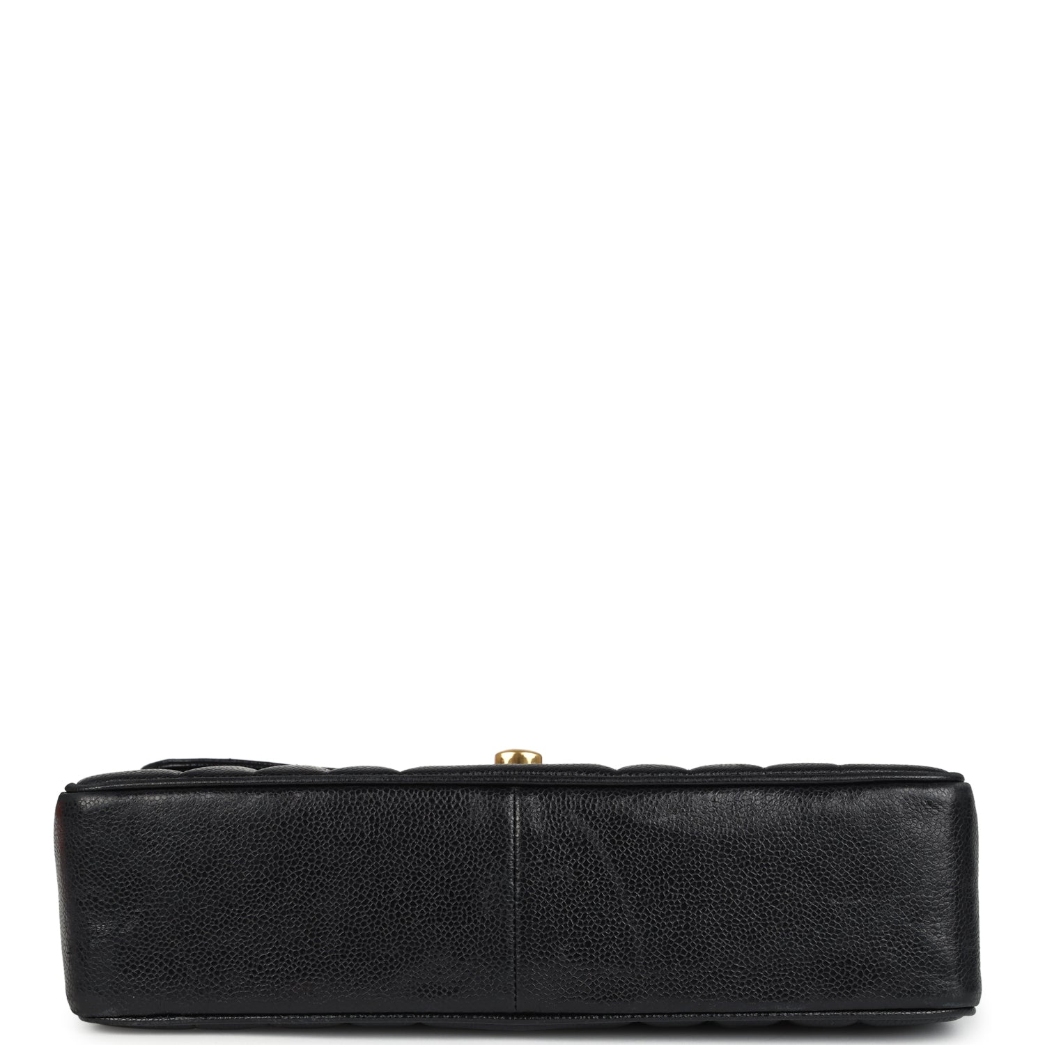 Chanel Vintage Jumbo Mademoiselle Vertical Flap Black Caviar Gold Hardware