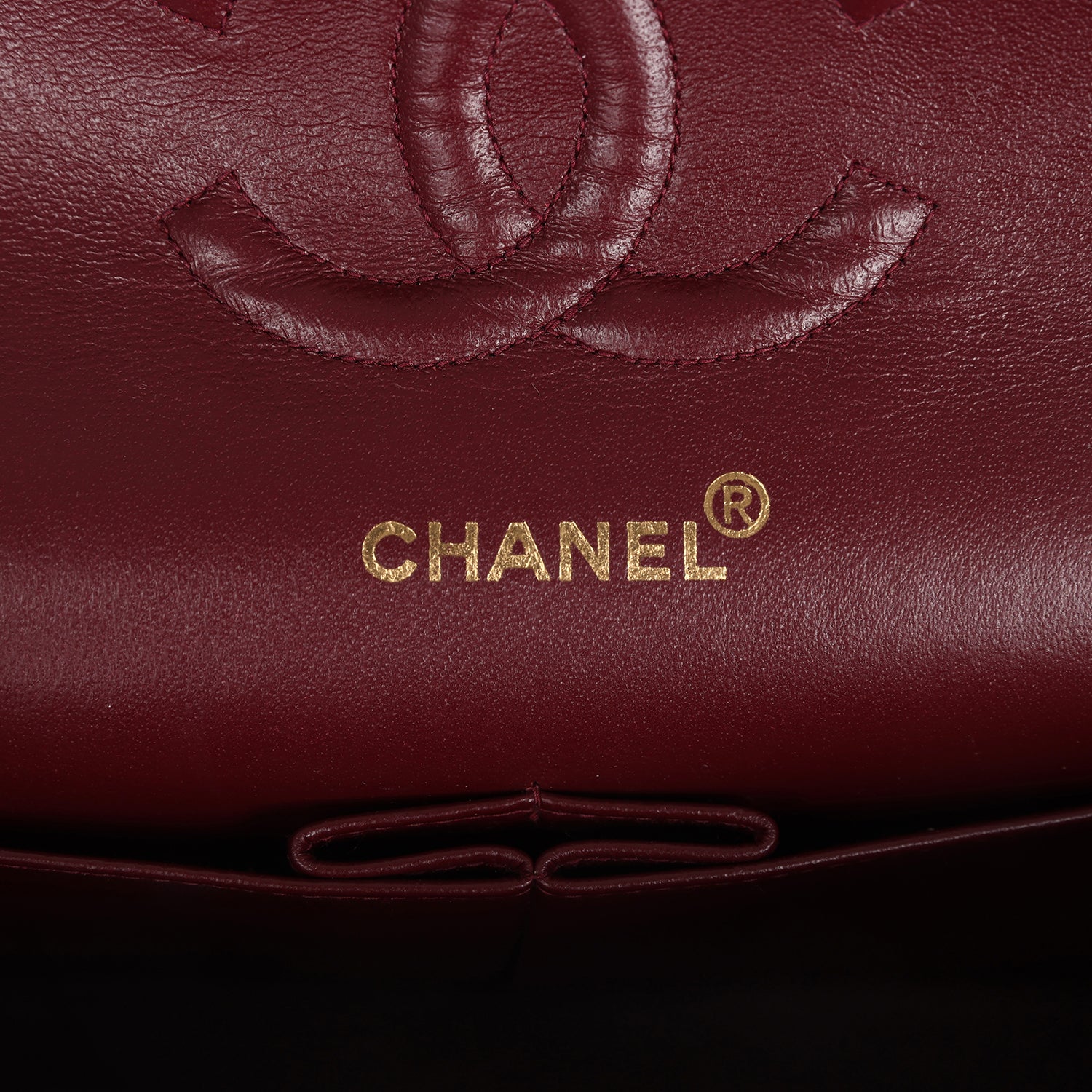 Chanel Vintage Medium Classic Double Flap Bag Black Lambskin Gold Hardware