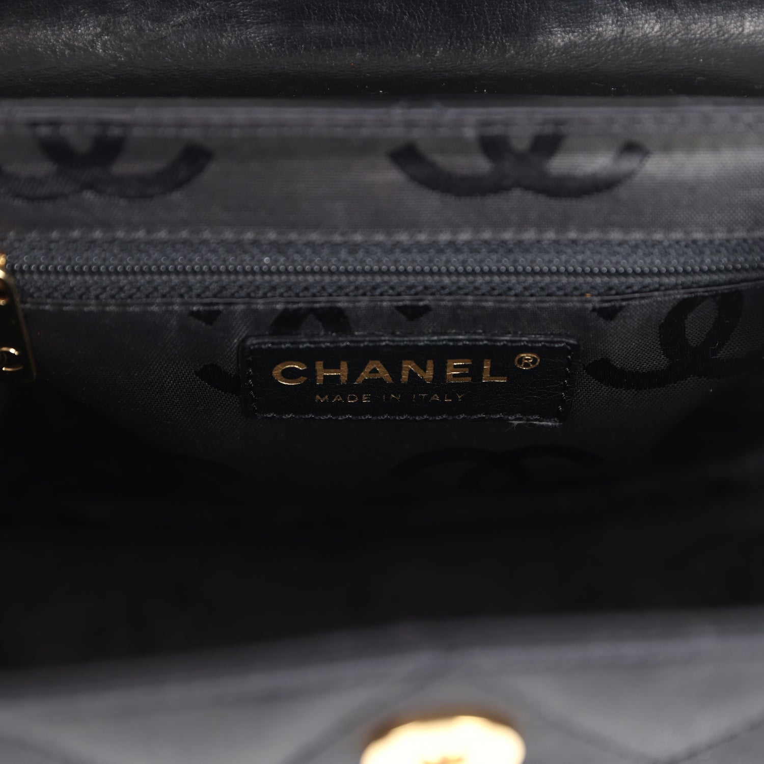 Chanel Vintage Mini Evening Handbag Bag Black Satin Gold Hardware