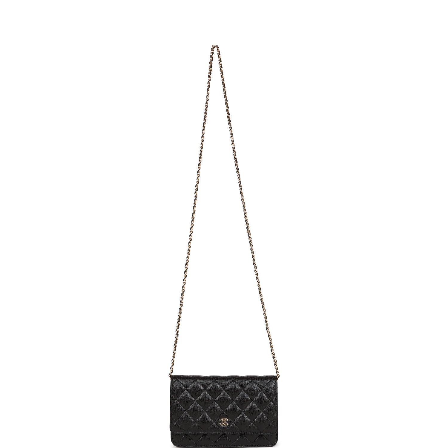 Chanel Wallet on Chain WOC Black Caviar Gold Hardware