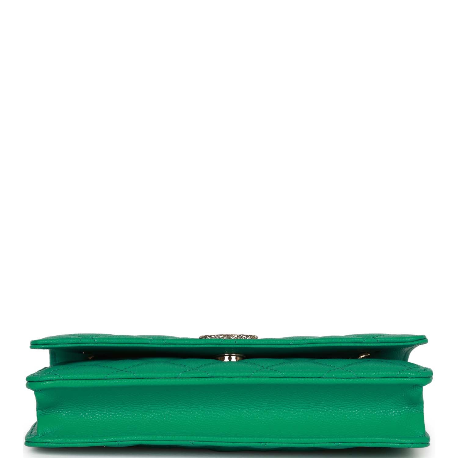 Chanel Wallet on Chain WOC Green Caviar Light Gold Hardware